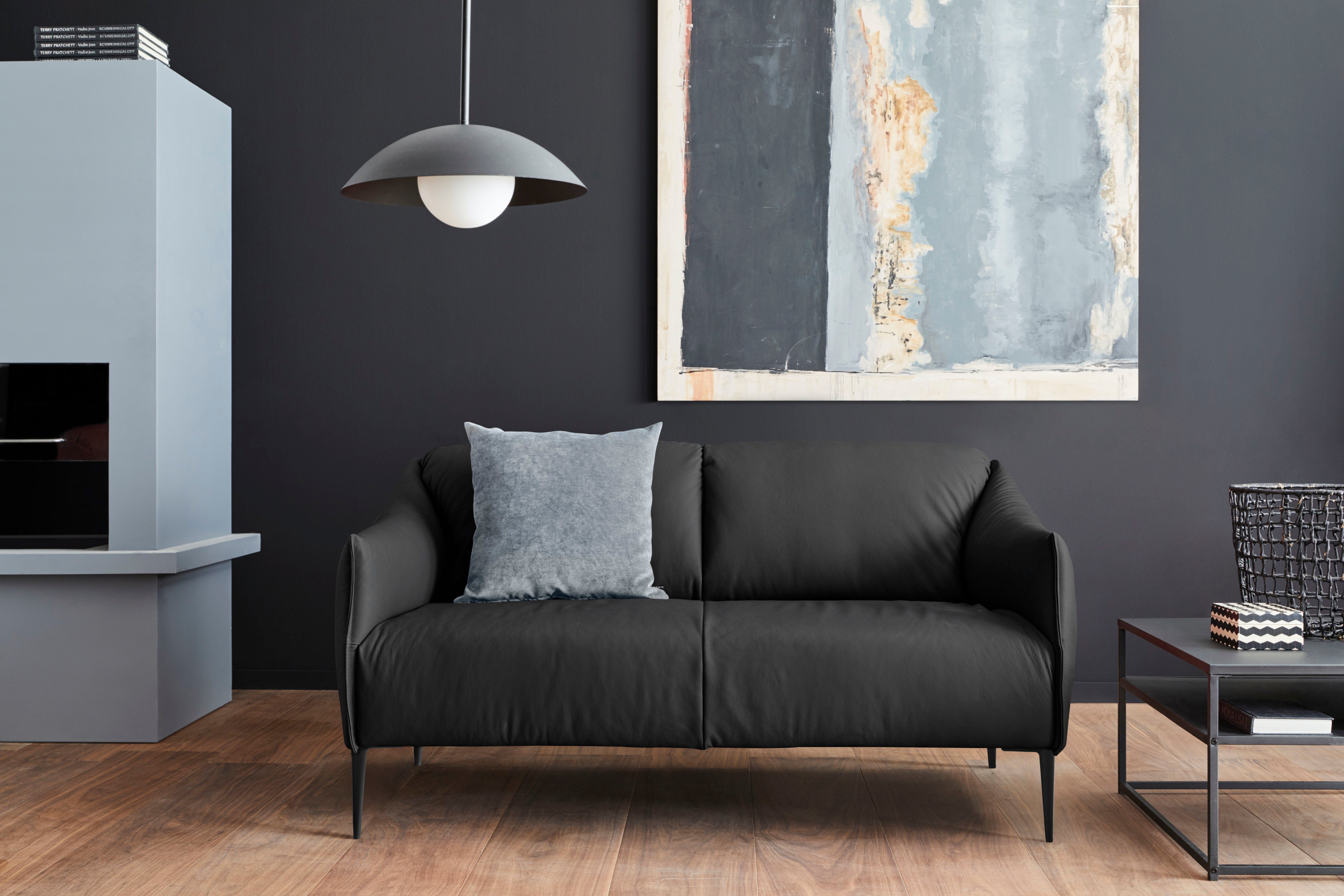 W.SCHILLIG 2-Sitzer sally, mit Metallfüßen in Schwarz pulverbeschichtet, Breite 154 cm