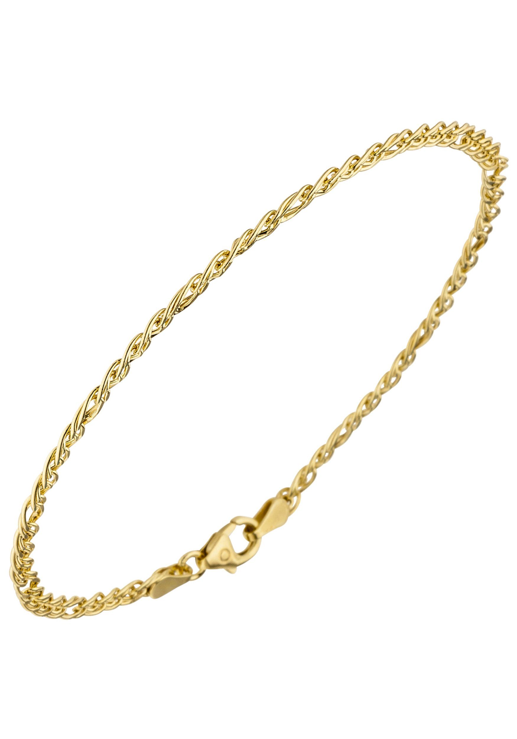 JOBO Goldarmband, Zwillings-Panzerarmband 585 Gold 19 günstig online kaufen