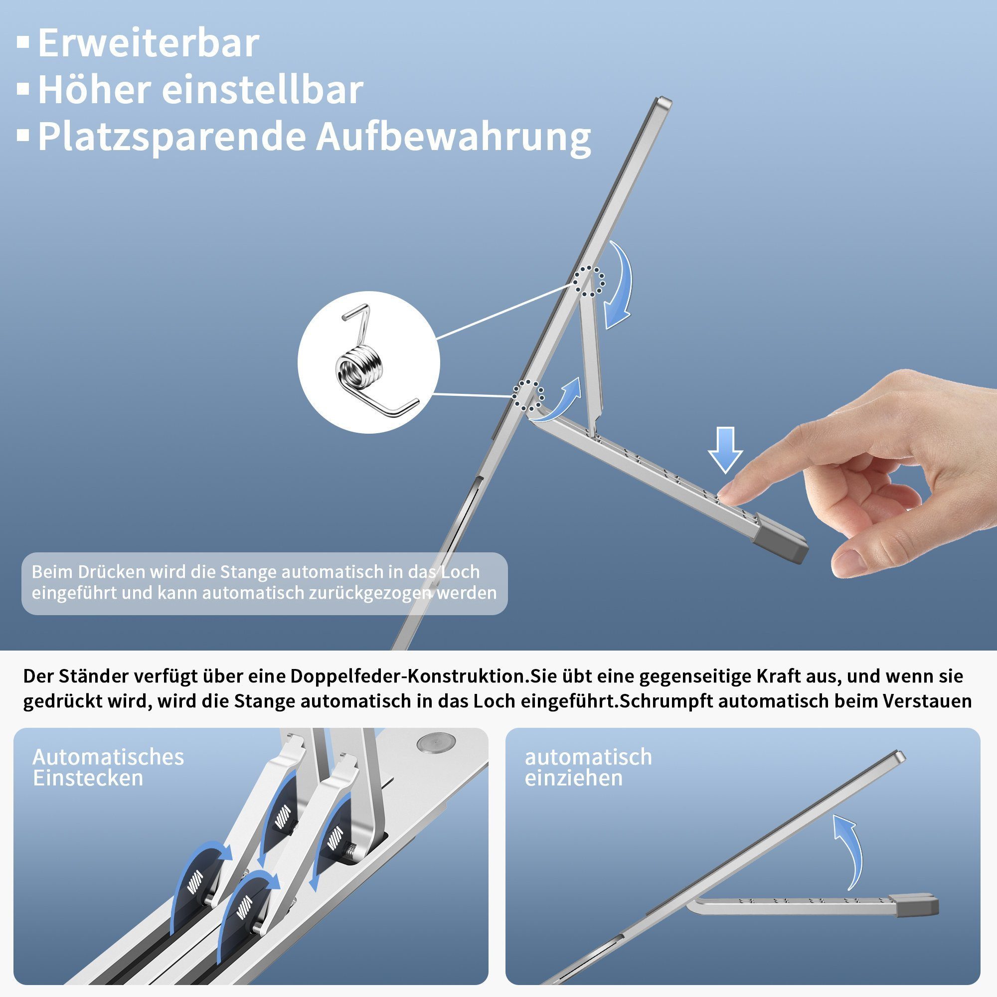 BRAIDOL Laptoptisch Laptoptisch, Laptop Ständer,Höhenverstellba Belüfteter günstig online kaufen