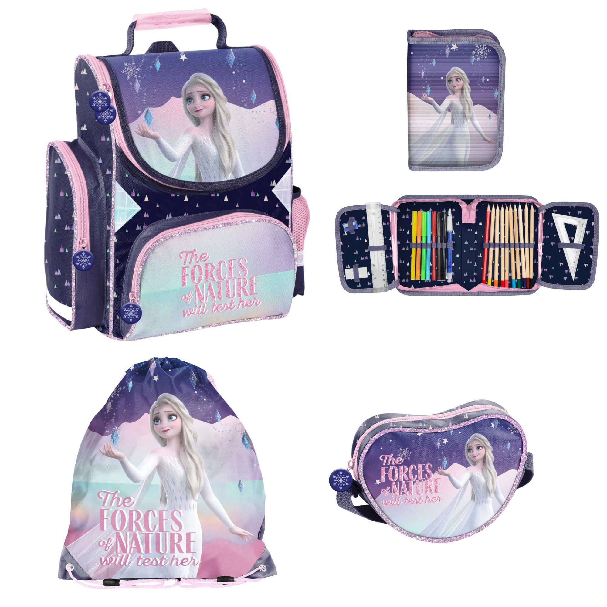 PASO Schulranzen (Set), 4-teiliges Schulset