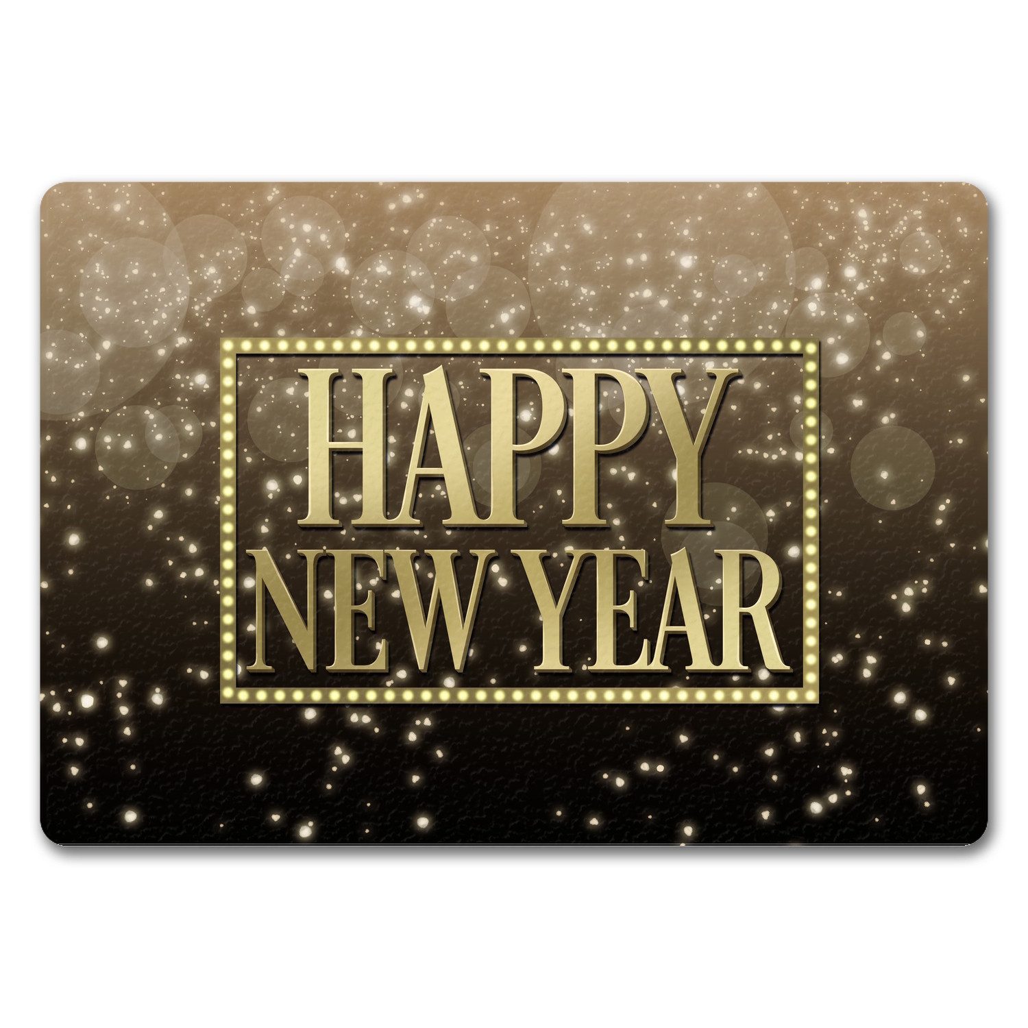 Fußmatte Happy New Year Fußmatte in 35x50 cm ohne Rand