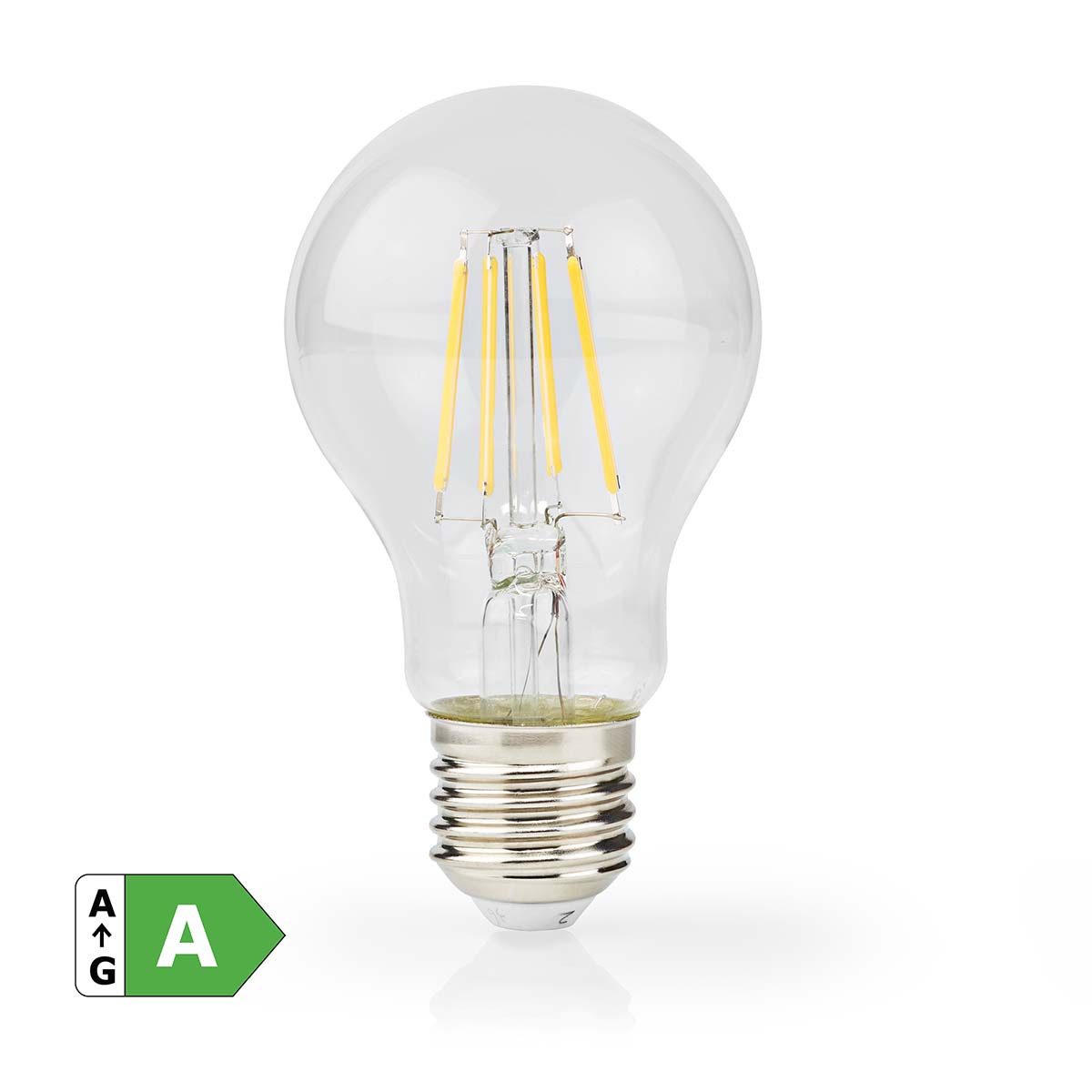 Nedis Smarte LED-Leuchte LBFE27A601A, E27 Sockel, warmweiß, hohe Lichtausbeute für jeden Raum, Warmweiss, E27 Sockel, warmweiß, hohe Lichtausbeute für jeden Raum