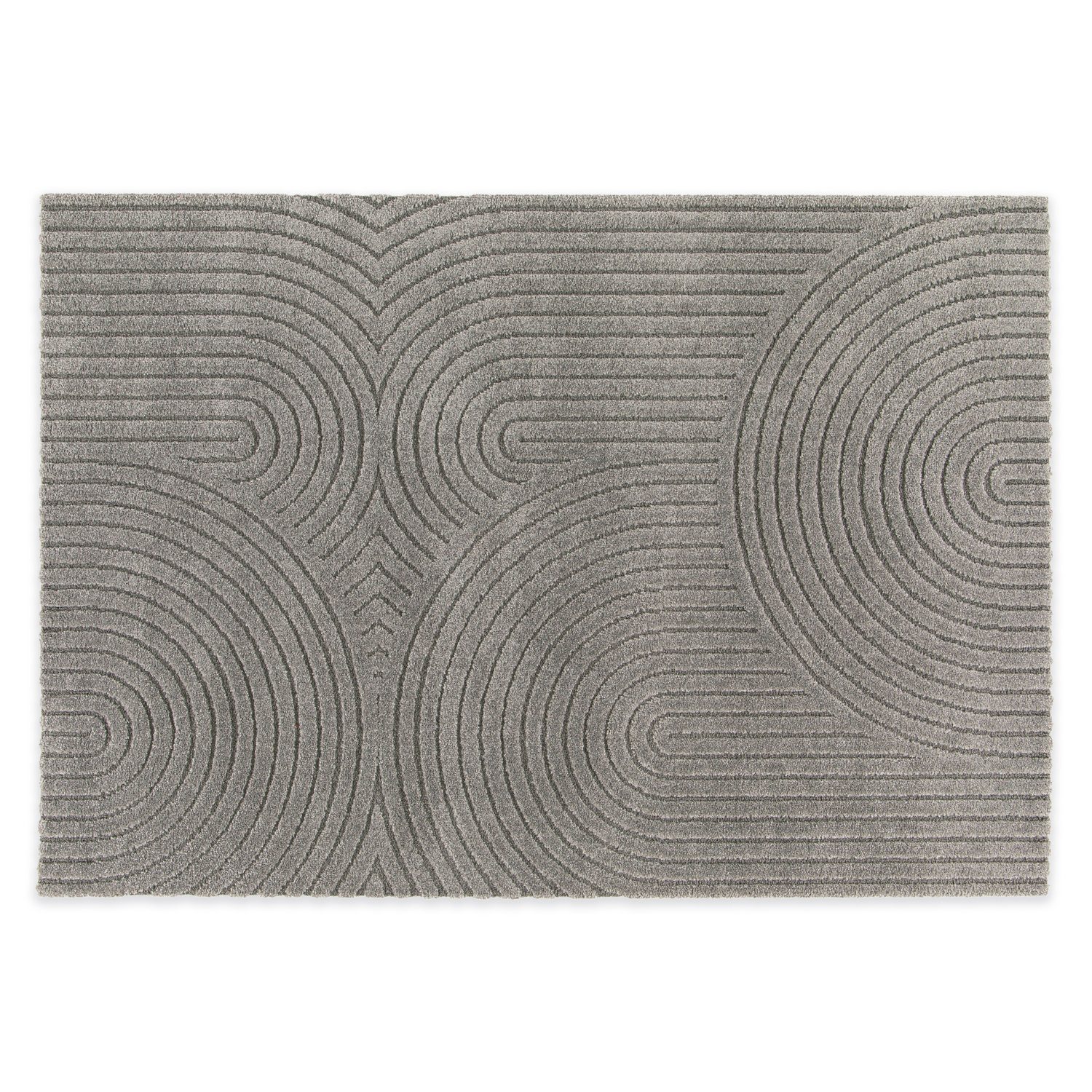Grau DomDeco mit Stil, Teppich Teppich Kurzflor Kunstfaser, MANOAH, extravaganter moderner,