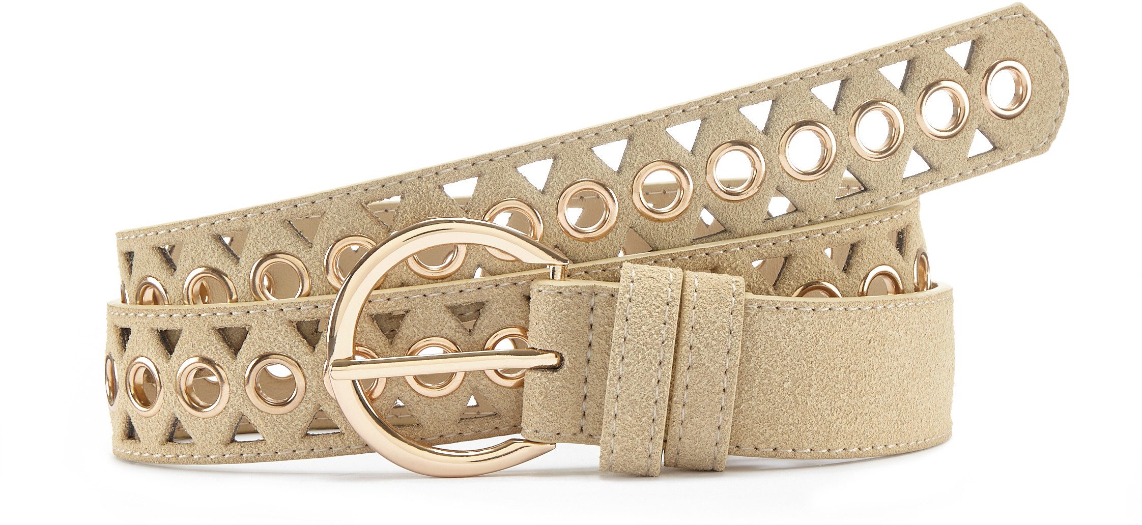 LASCANA Hüftgürtel Hosengürtel mit kleinen Cut-Outs, Gürtel, Jeansgürtel günstig online kaufen