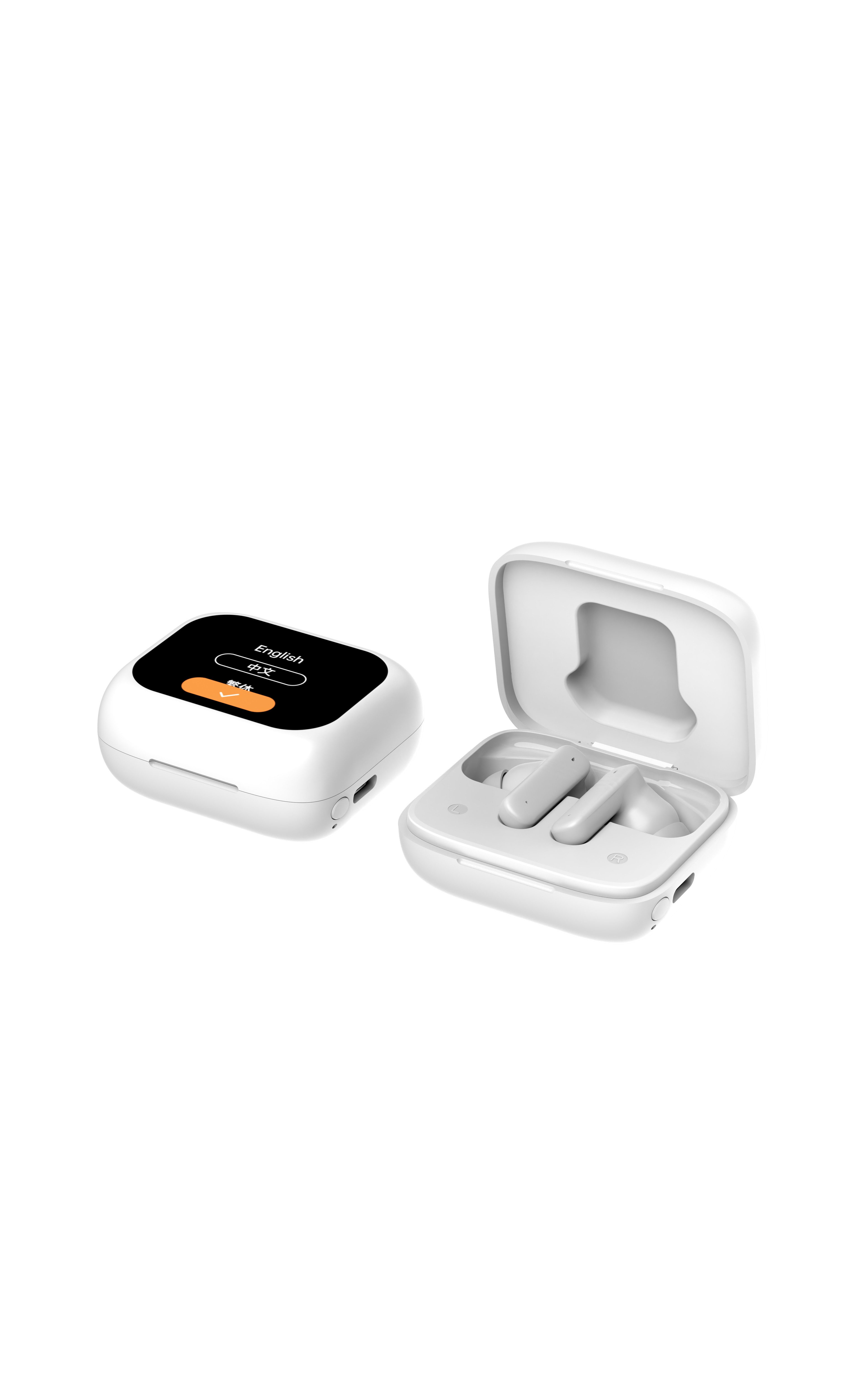 Leicke LEICKE Twin Mini Touch Bluetooth Kopfhörer mit Display-Case EP20512 Bluetooth-Kopfhörer (Siri, Google Assistant, Touchscreen Ladecase, USB-C, Bluetooth, In-Ear Headset)