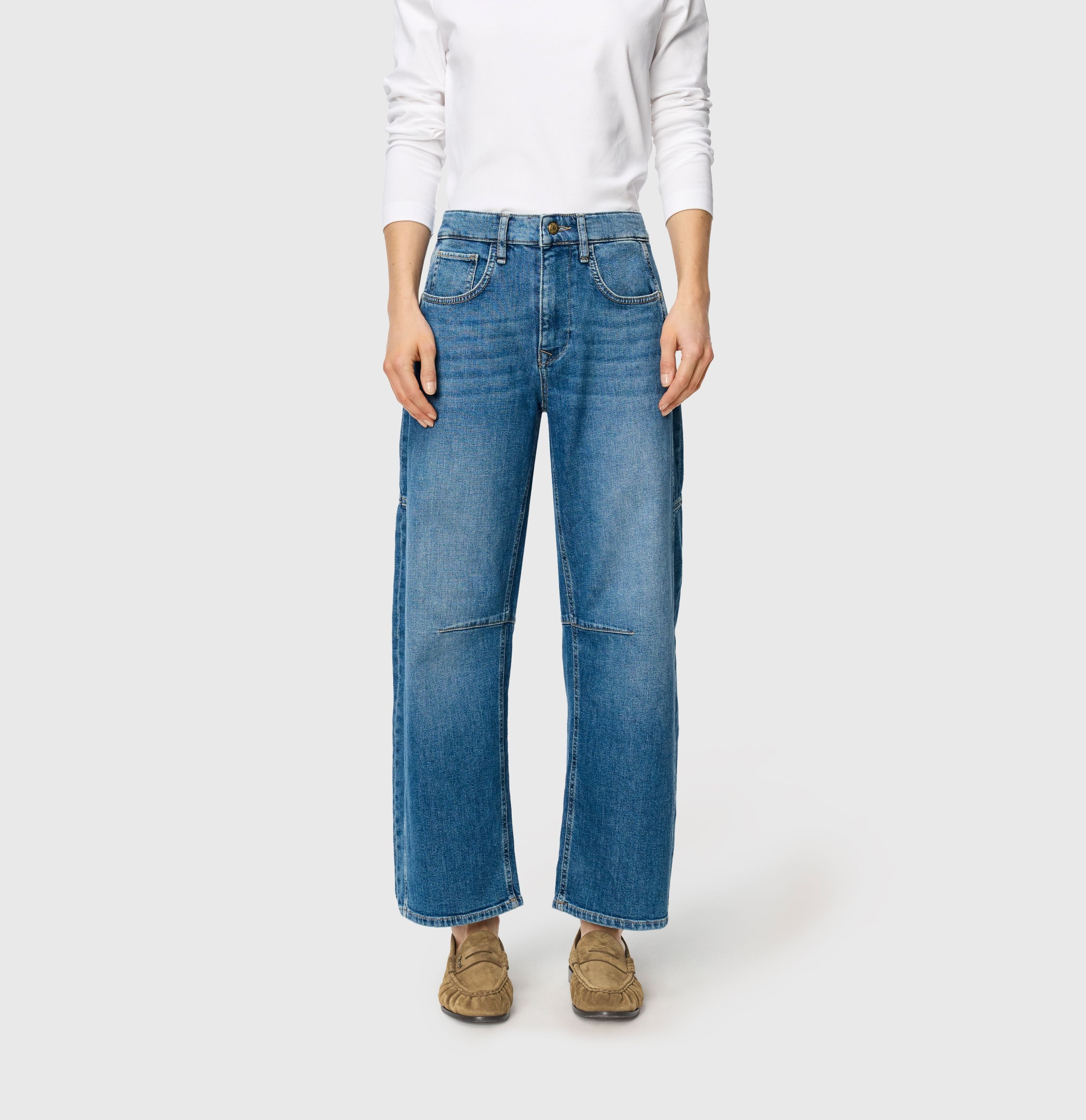 MAC Comfort-fit-Jeans MAC JEANS OHIO Barrel Fit Damenjeans Barrel Fit mit relaxtem O-Shape-Bein und markantem Barrel Leg