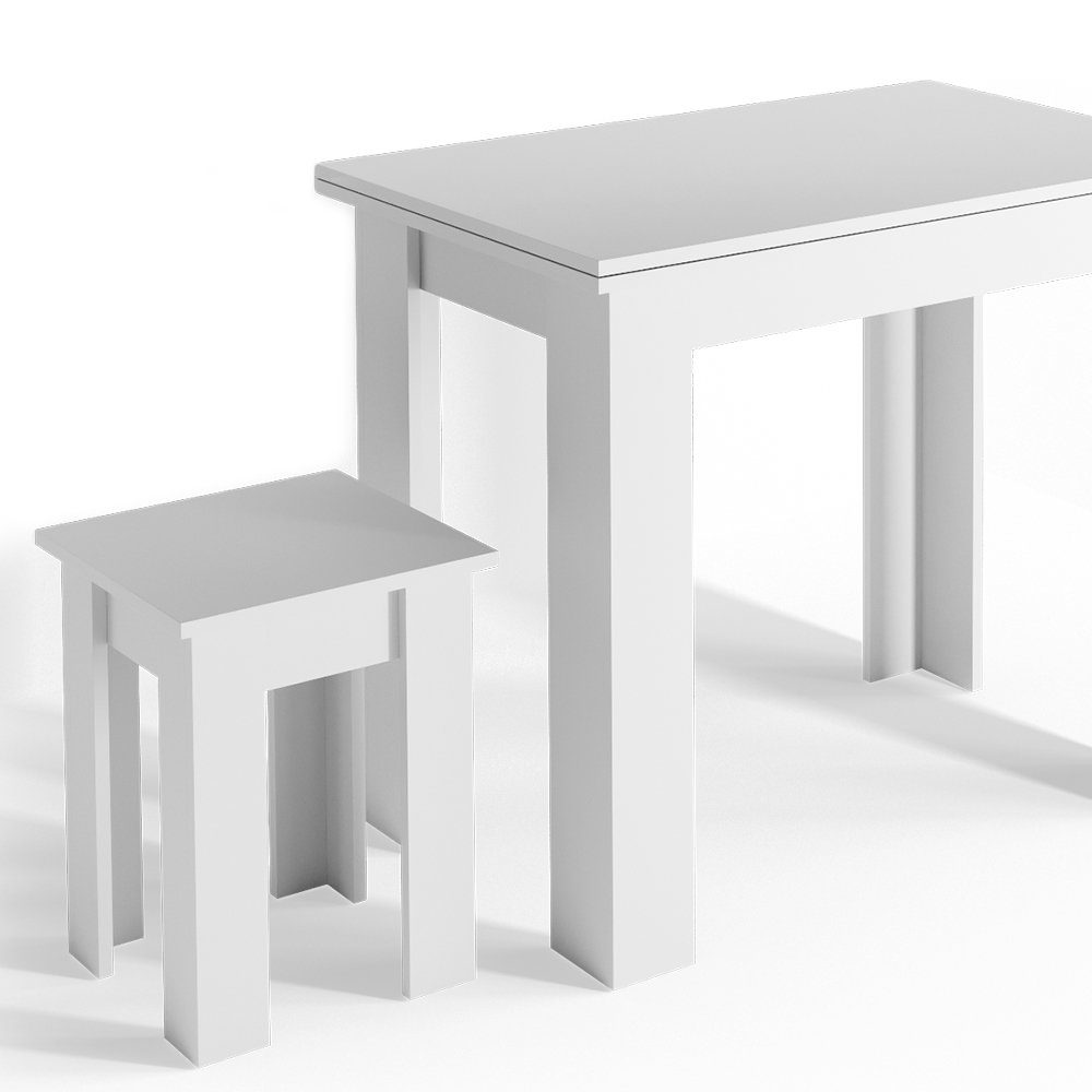 Vicco Sitzgruppe Roman, Weiß, 90 x 60 cm