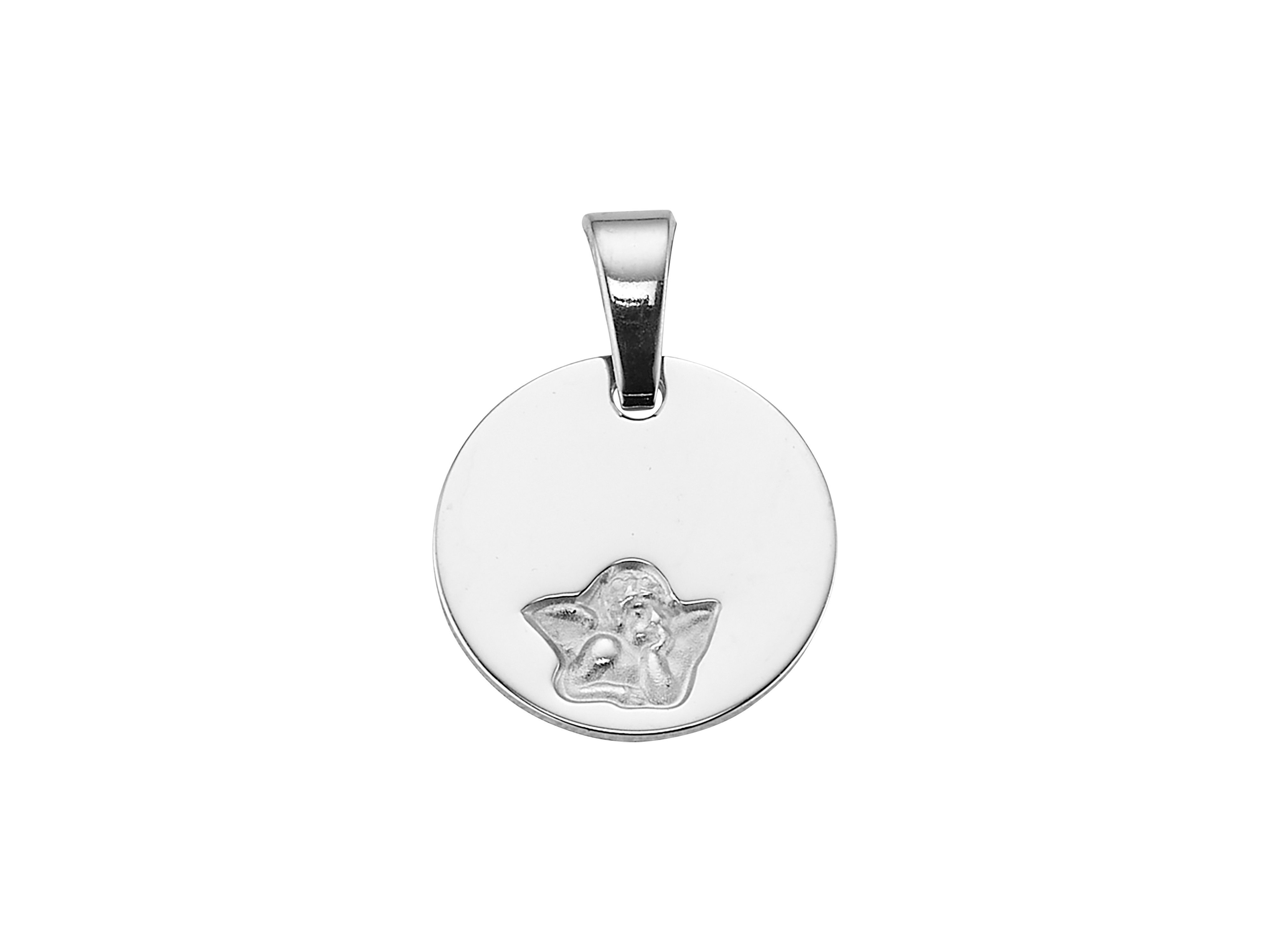 Firetti Kettenanhänger Schmuck Geschenk Silber 925 Halsschmuck Anhänger Kreis mit Engelmotiv
