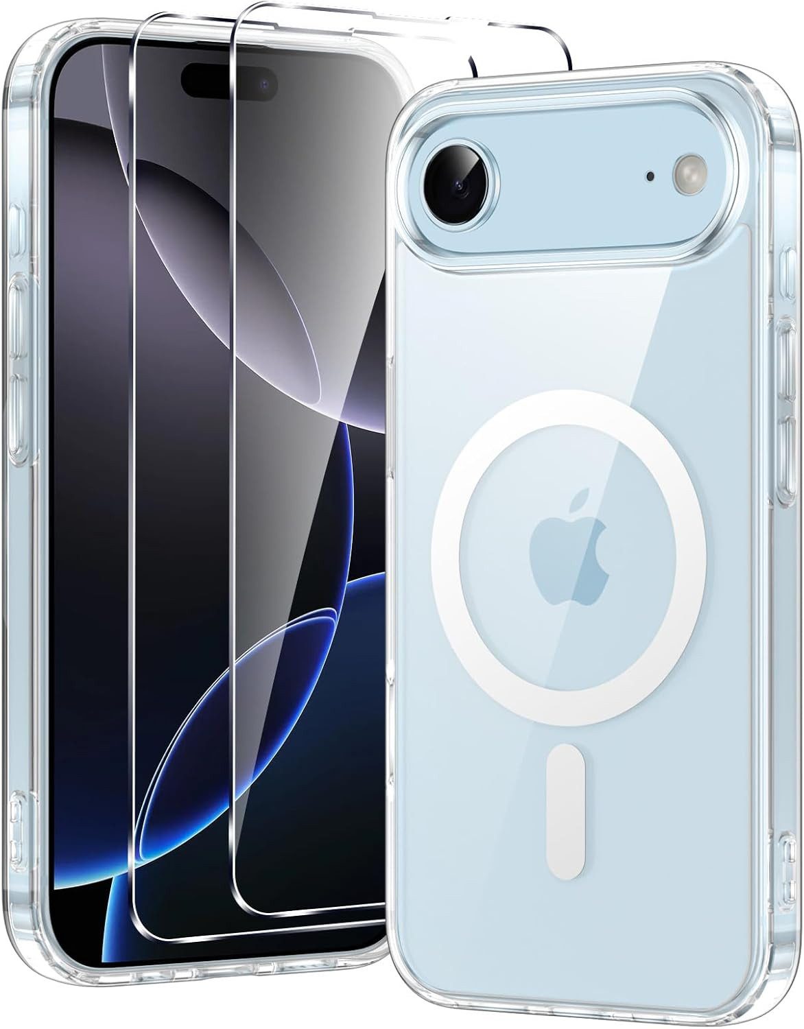 MSM Handyhülle Hülle + 2X Schutzglas für Apple iPhone 17 Air Panzerfolie MagSafe