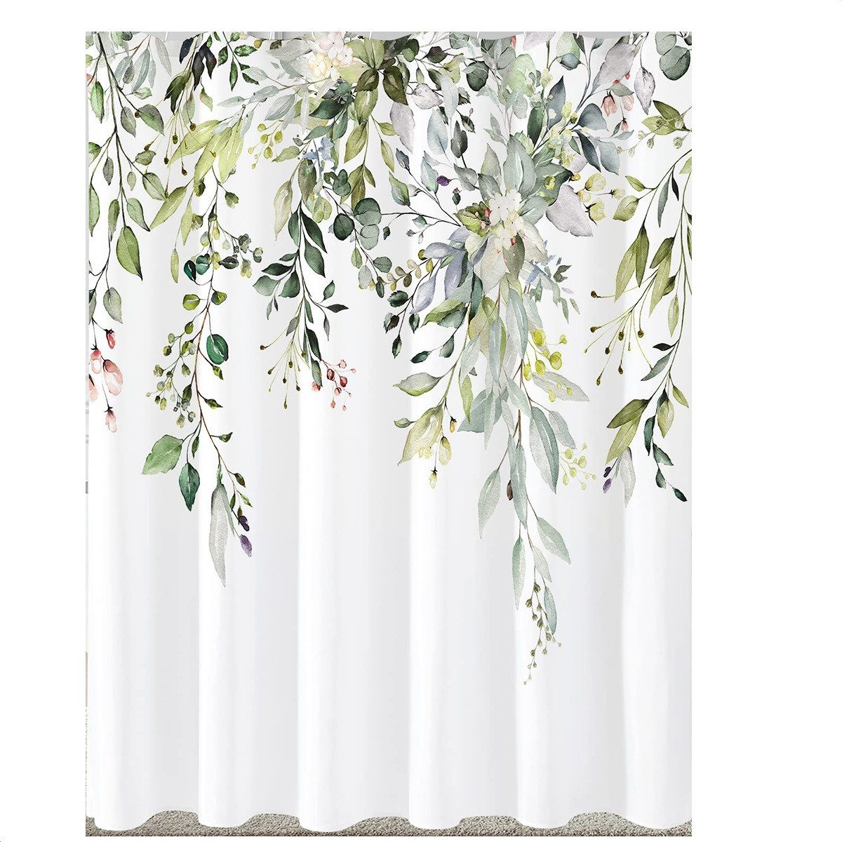 DOPWii Duschvorhang Wasserdicht maschinenwaschbar Green Leaf Shower Curtain günstig online kaufen