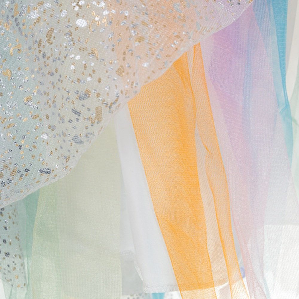 KRUZZEL Costume Children's Costume Unicorn Costume Carnival, Includes dress, golden wings and headband with unicorn horn