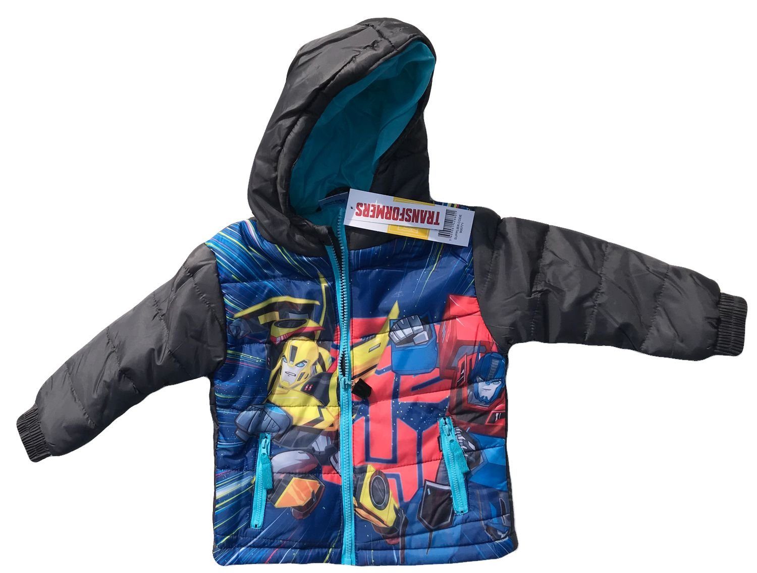 Transformers Winterjacke TRANSFORMERS Kinderjacke Jacke für Jungen in blau oder grau für Kinder 3 4 6 8 Jahre