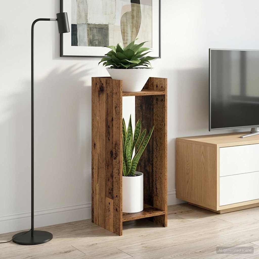 vidaXL Blumenständer Pflanzenständer 2 pcs Altholz 30 x 30 x 80 cm Holzwerkstoff (2 St)