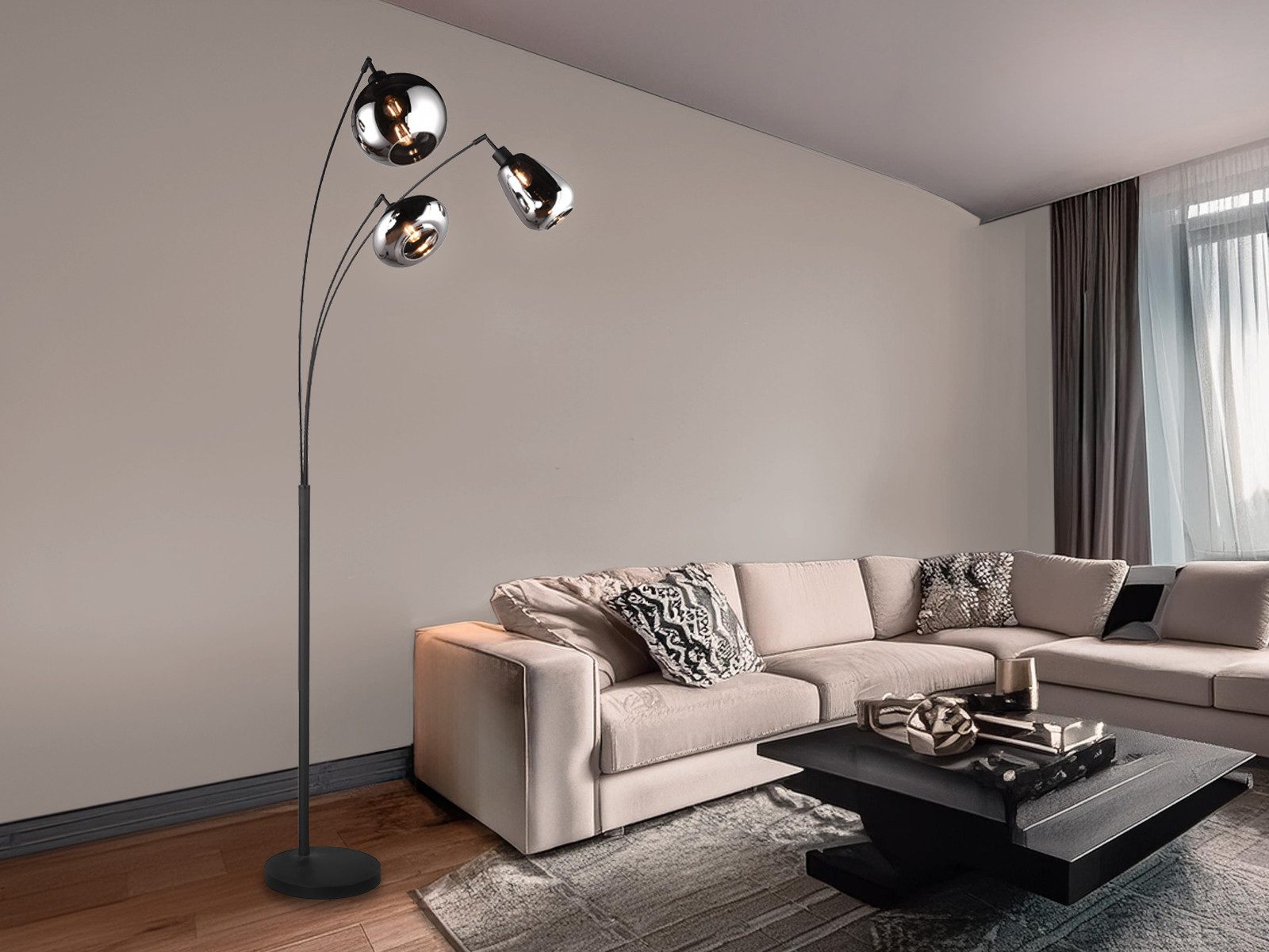 TRIO Leuchten LED Stehlampe, Dimmfunktion, LED wechselbar, Warmweiß, große günstig online kaufen