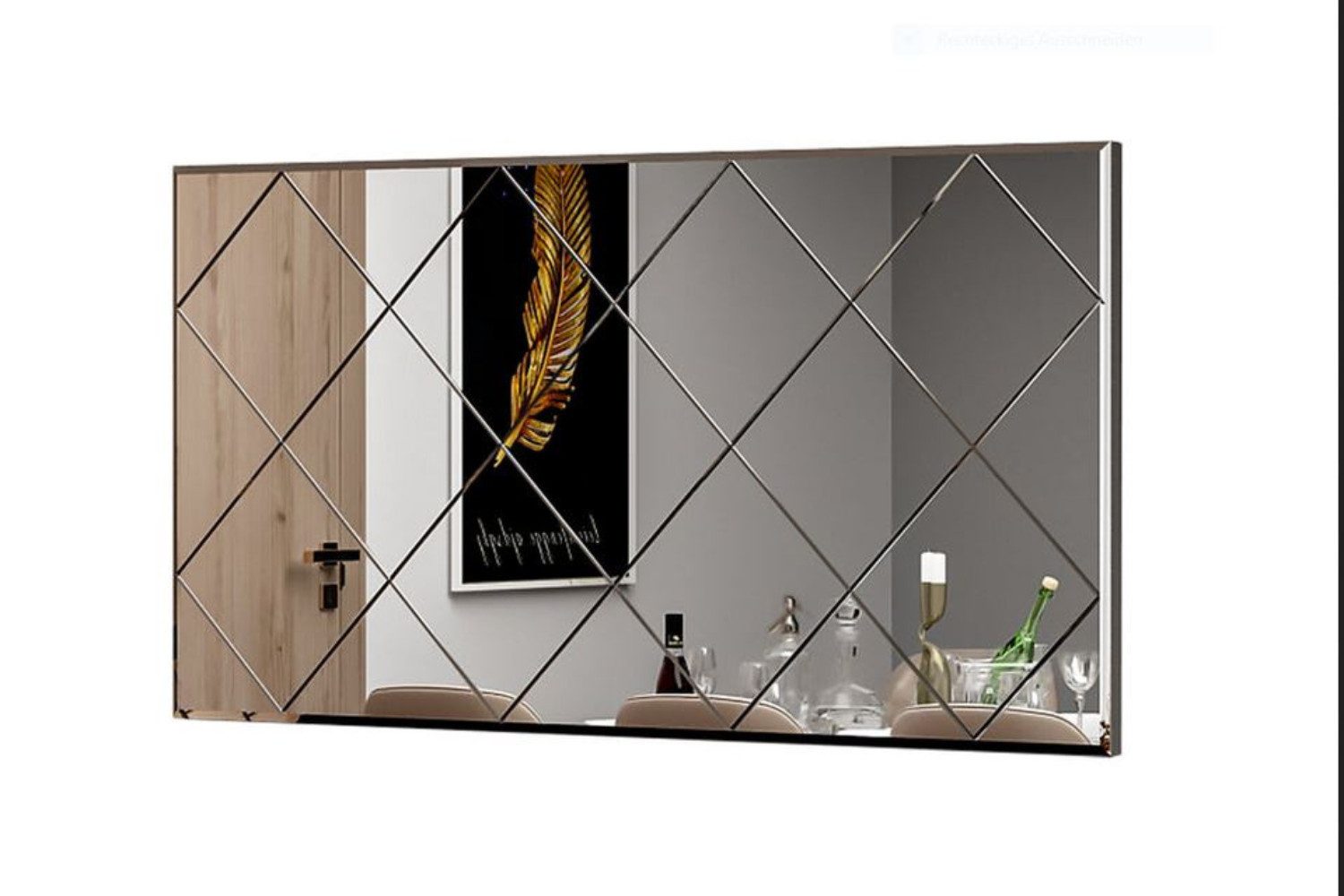 ibonto Wandspiegel Spiegel modern rechteckig Designspiegel günstig online kaufen