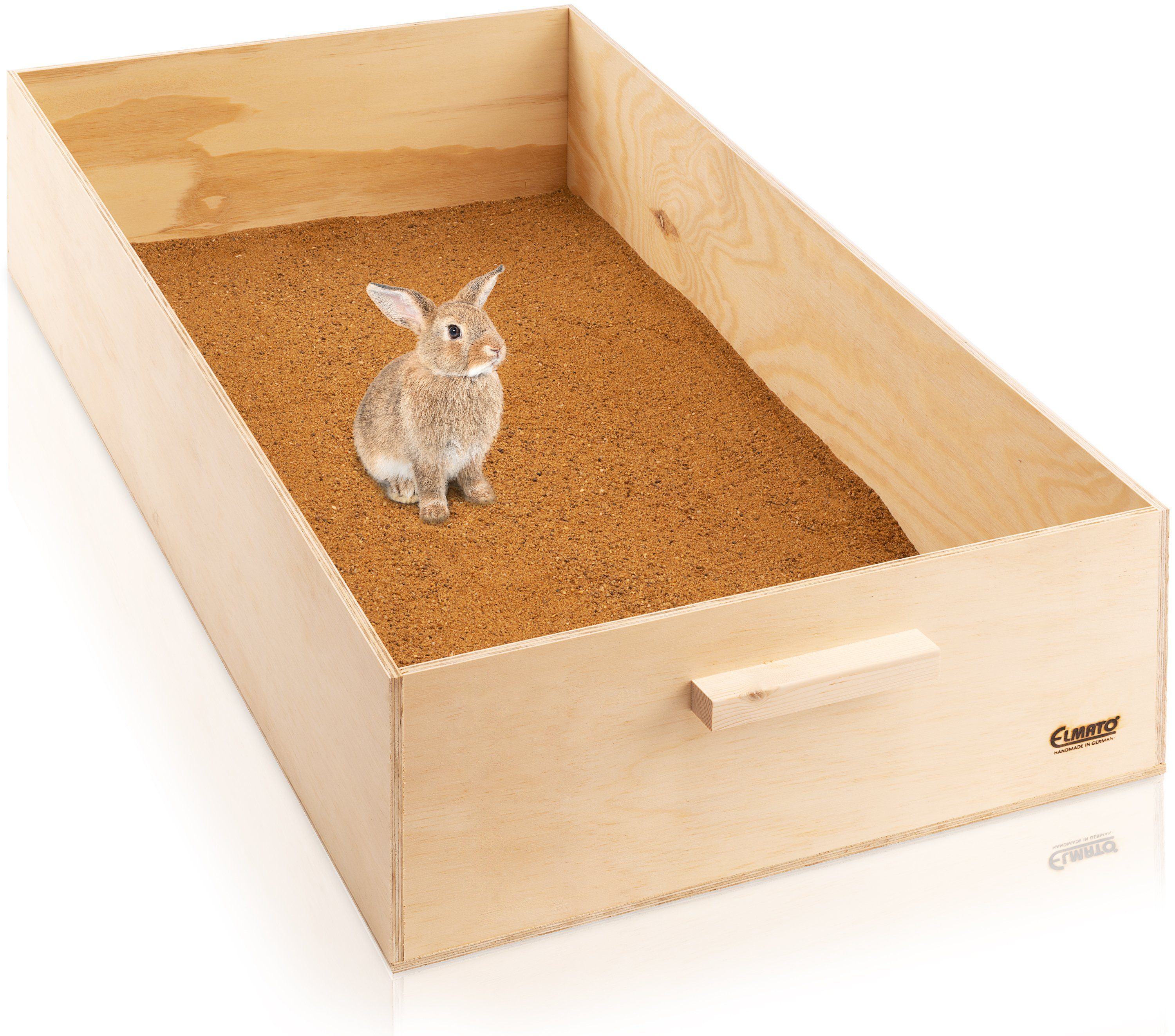 ELMATO Nagerhaus Elmato 12113 Mega Buddelkiste für Kaninchen Hasen XL, 95x52x18cm von ELMATO