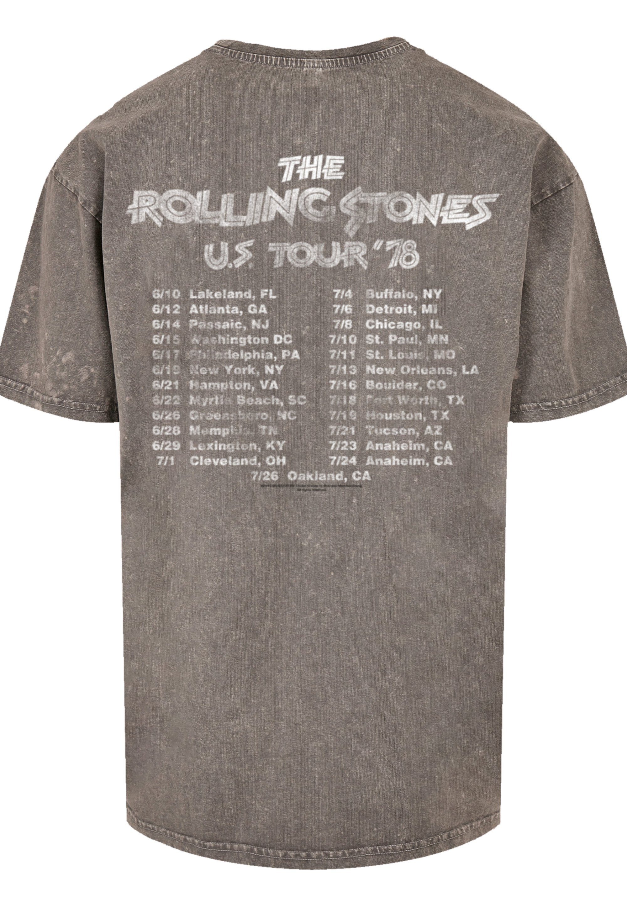 T-Shirt F4NT4STIC Asphalt '78 Print Tour Stones US The Rolling