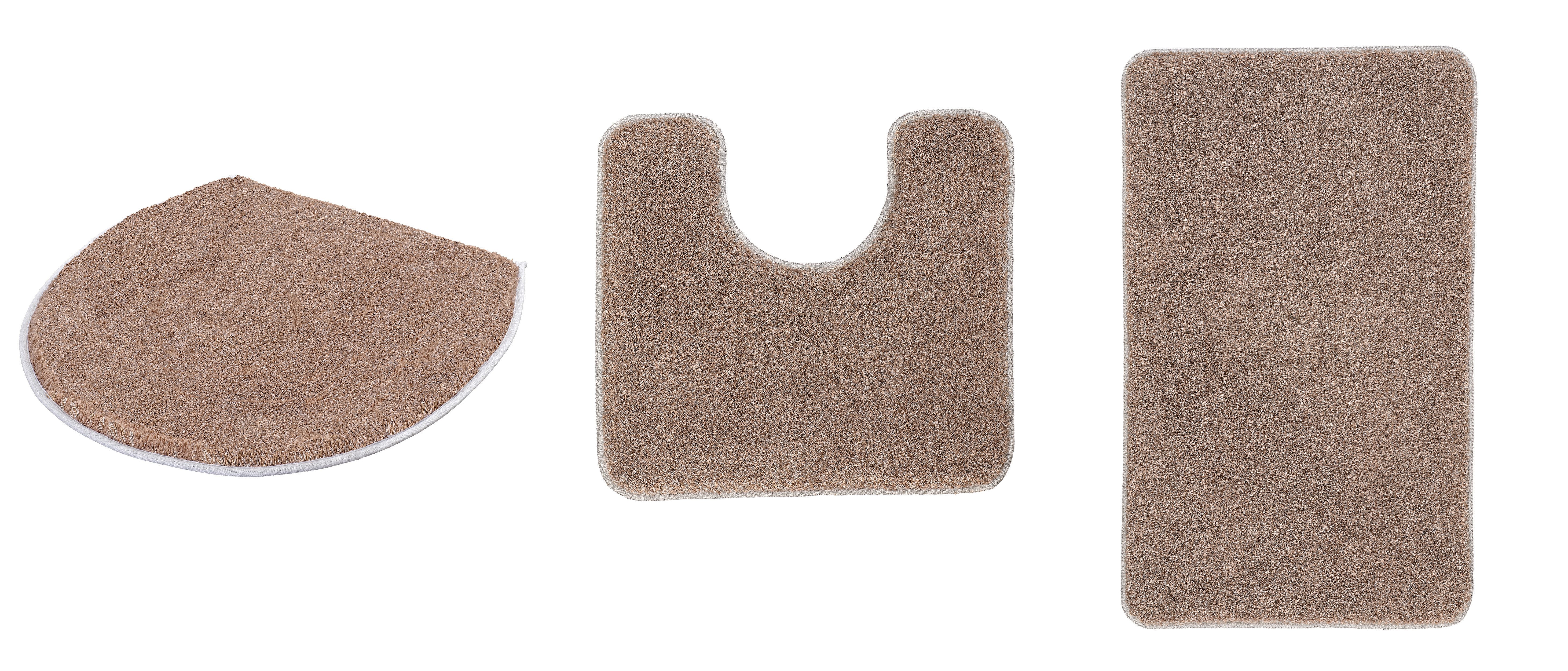 Kleine Wolke Badematte RELAX, Badvorleger, Badezimmer Teppich, Höhe 30 mm, rutschhemmend beschichtet, fußbodenheizungsgeeignet, Polyacryl, rechteckig, 3-tlg. Stand-WC Set, Badteppich, meliert, rechteckig, rund & als Set erhältlich