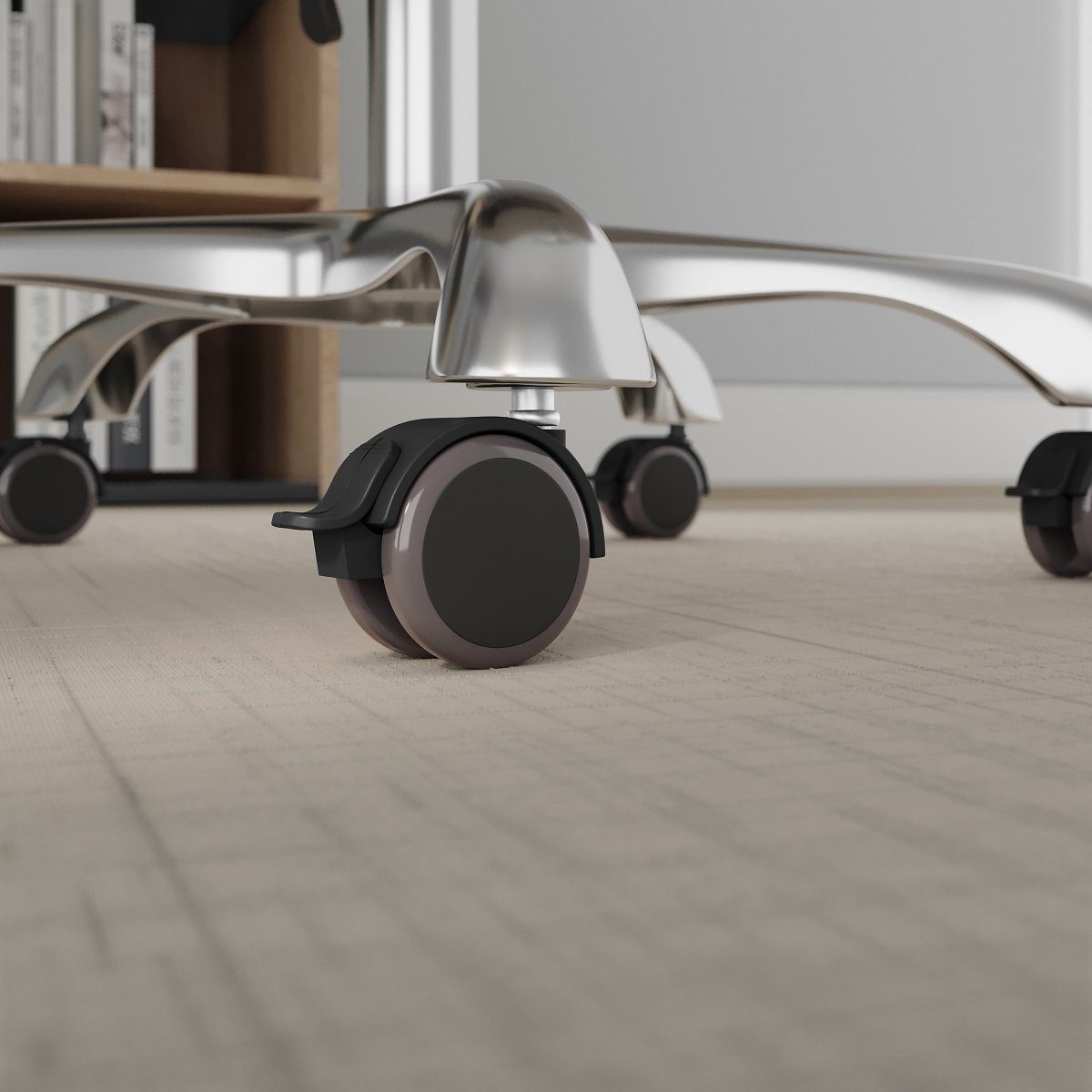 MS Beschläge Möbelrolle Bürostuhlrolle Hartbodenrolle Möbeltransportrolle, günstig online kaufen