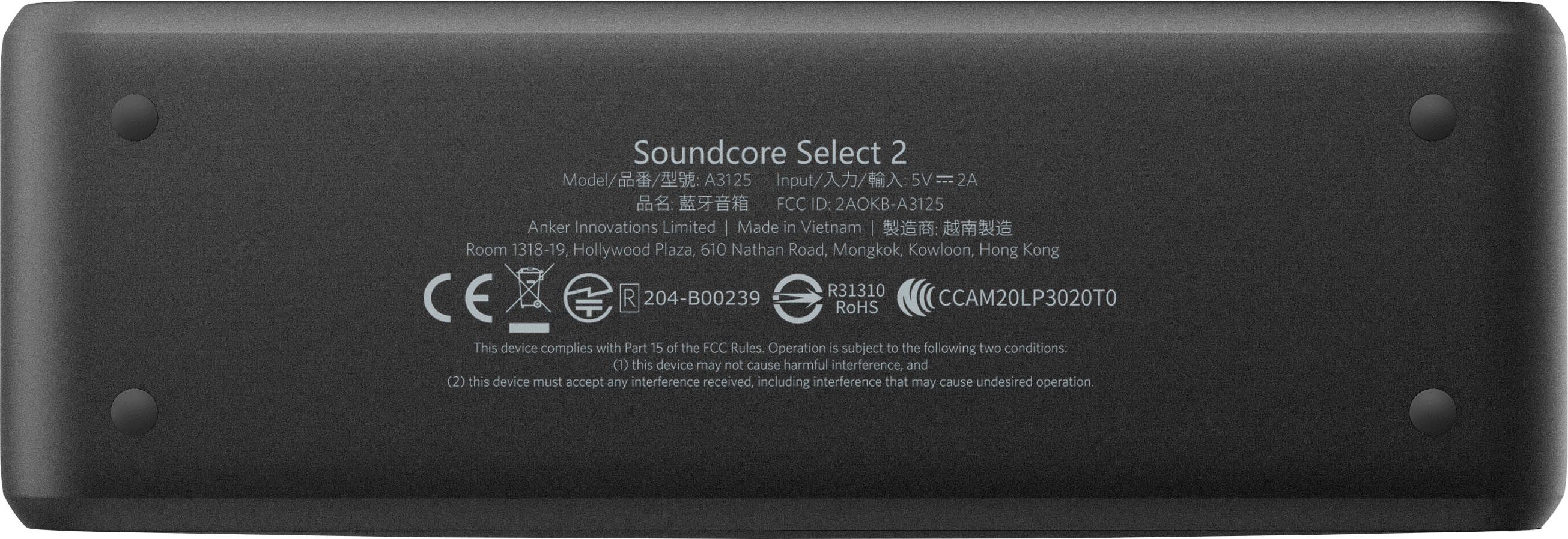 Anker Select (Bluetooth, W) Stereo Bluetooth-Lautsprecher 2 Soundcore 16