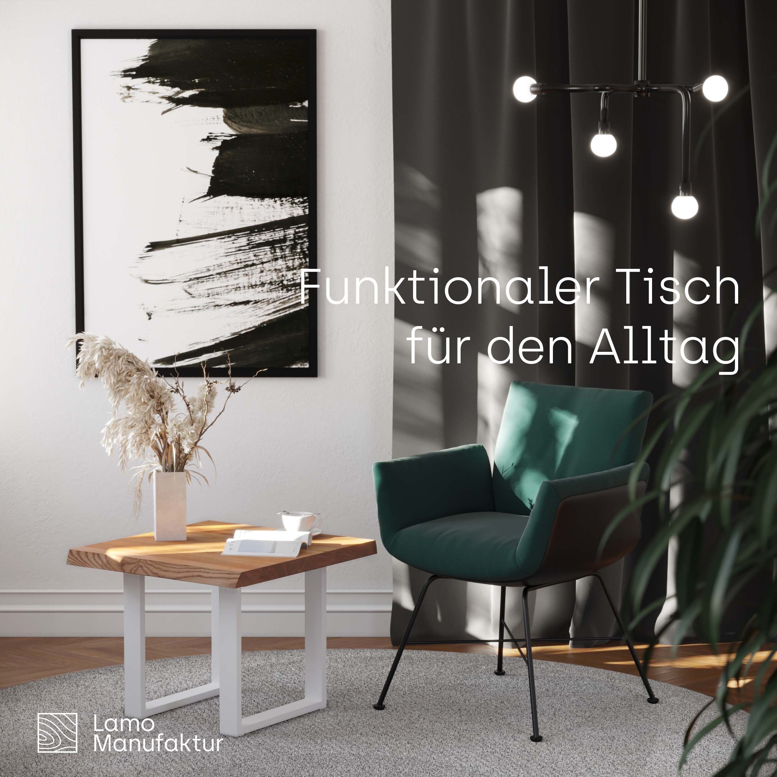 LAMO Manufaktur Baumkantentisch Loft Esstisch Massivholz günstig online kaufen