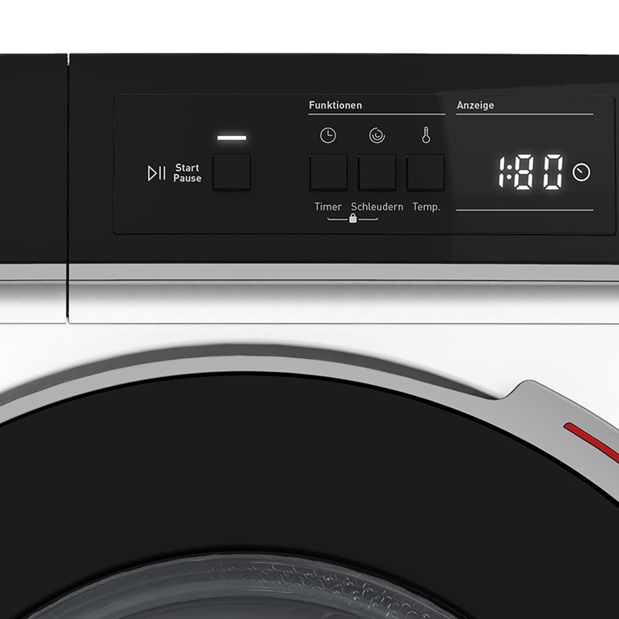 Sharp Waschmaschine ES-NFA816BW1NA-DE, 8 kg, 1600 U/min, AquaStop, AllergySmart, LED-Display, WaveCabinet