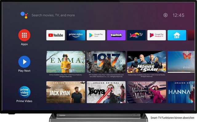Toshiba 50UA3D63DG LED-Fernseher (126 cm/50 Zoll, 4K Ultra HD, Android TV)