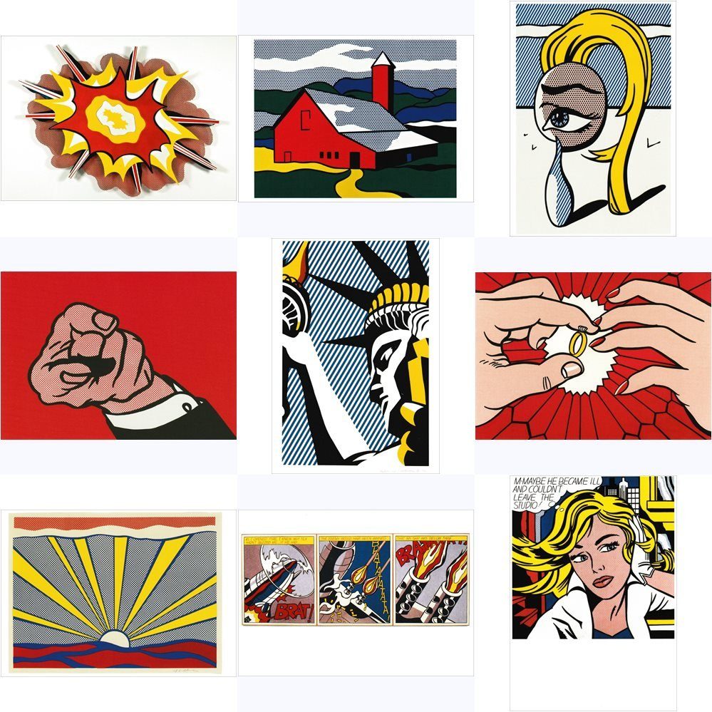 Postkarte Kunstkarten-Komplett-Set Roy Lichtenstein