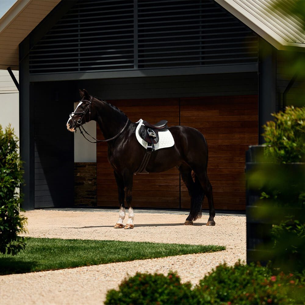 WeatherBeeta Schabracke Weatherbeeta Suede Elite Air-Tec Jump Shaped Saddle Pad