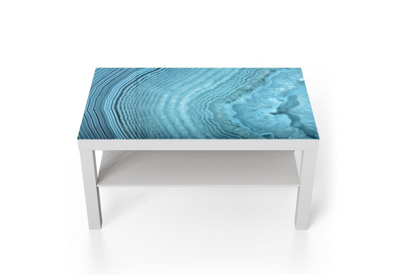DEQORI Couchtisch 'Achatstein Maserung', Glas Beistelltisch Glastisch modern
