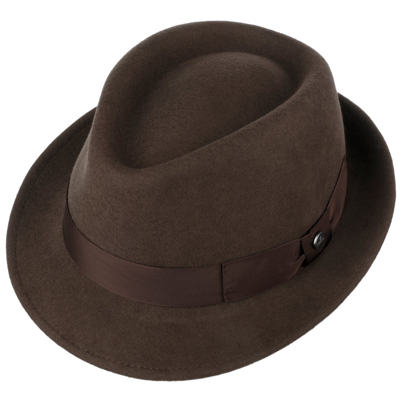 Lierys braun Ripsband Herrenhut mit Trilby (1-St)