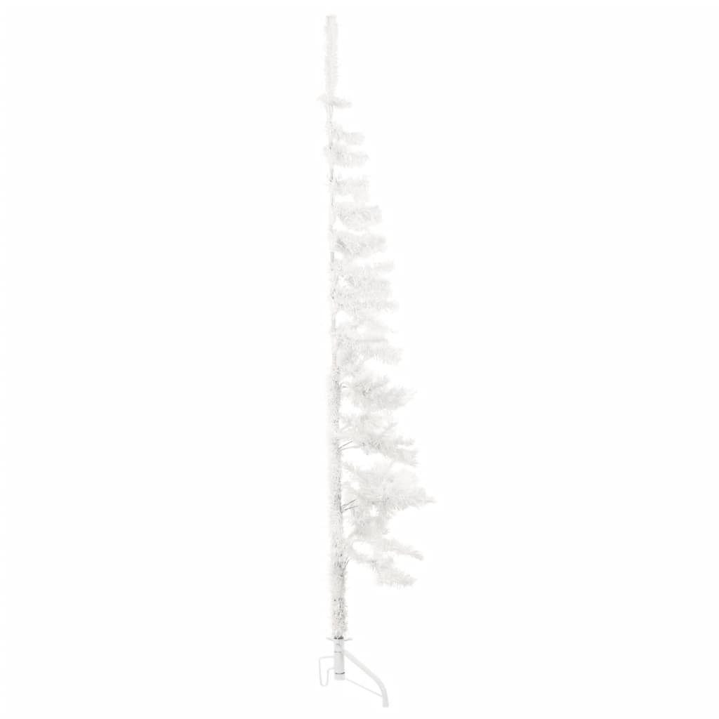 Weiß mit Weihnachtsbaum furnicato Ständer 120 Schlank cm Künstlicher Künstlicher Halb-Weihnachtsbaum