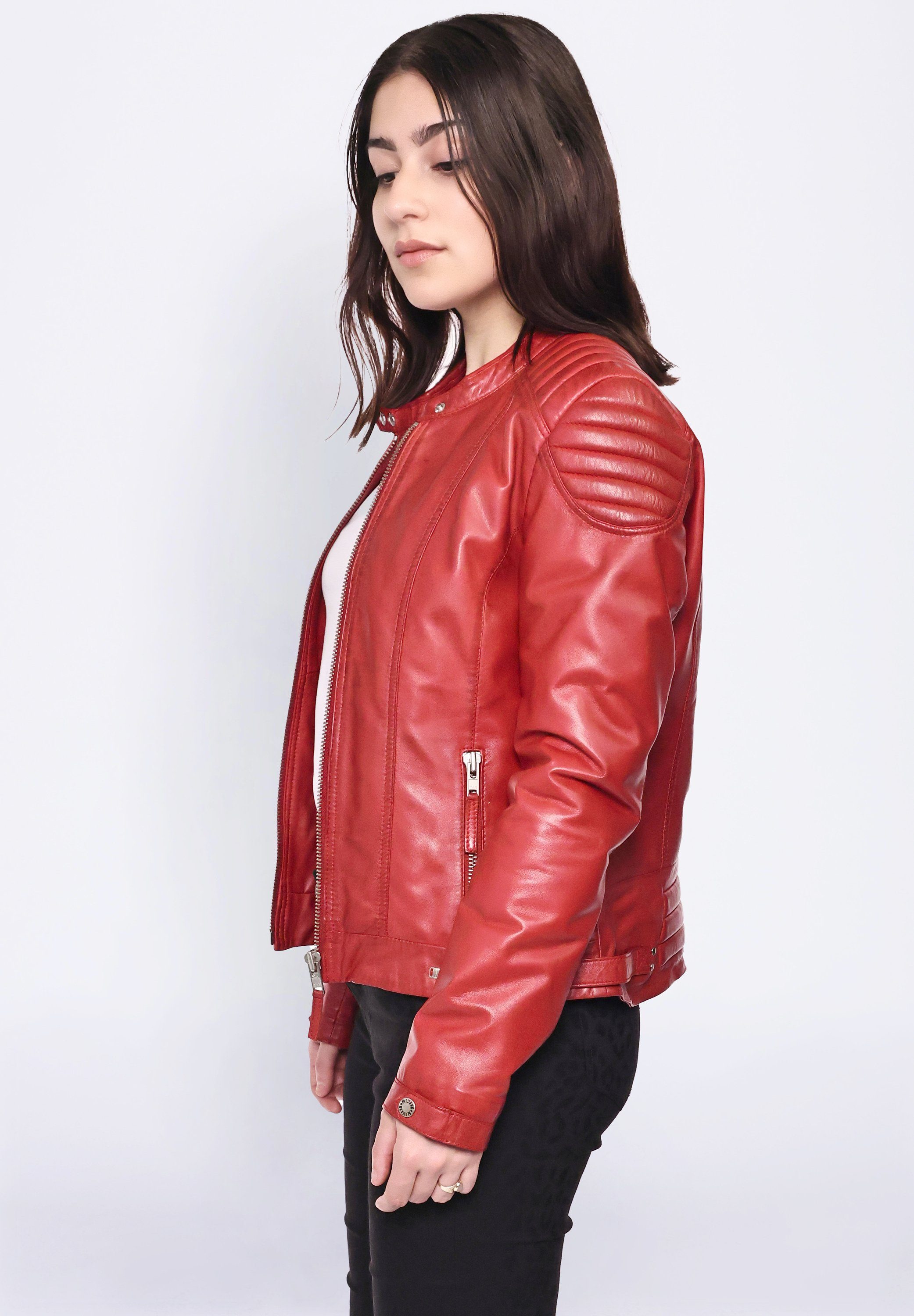 Lederjacke 31020257 MUSTANG red