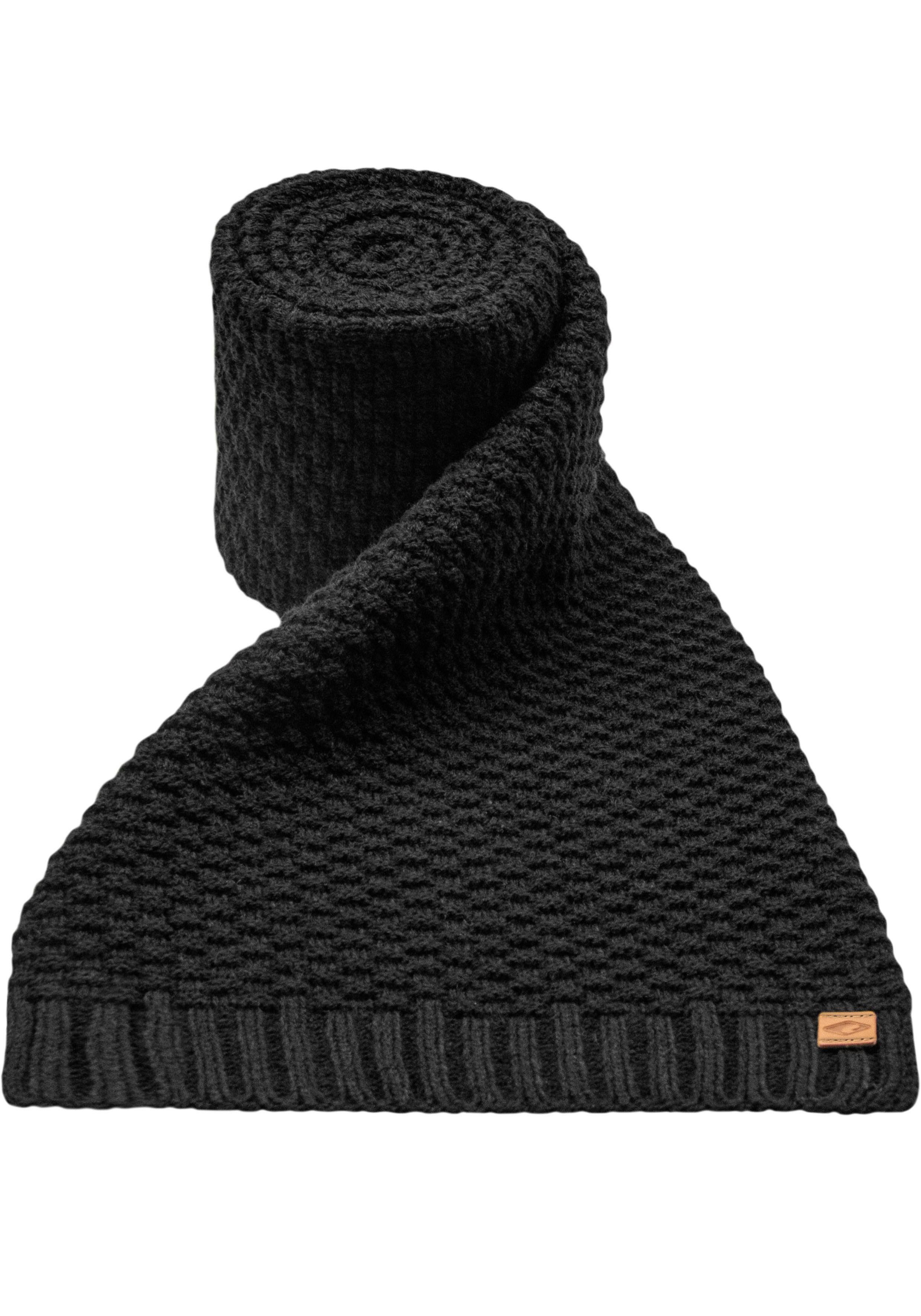 Beliebt & neu! chillouts Strickschal Garrick Strick Scarf, Waffellook im schwarz