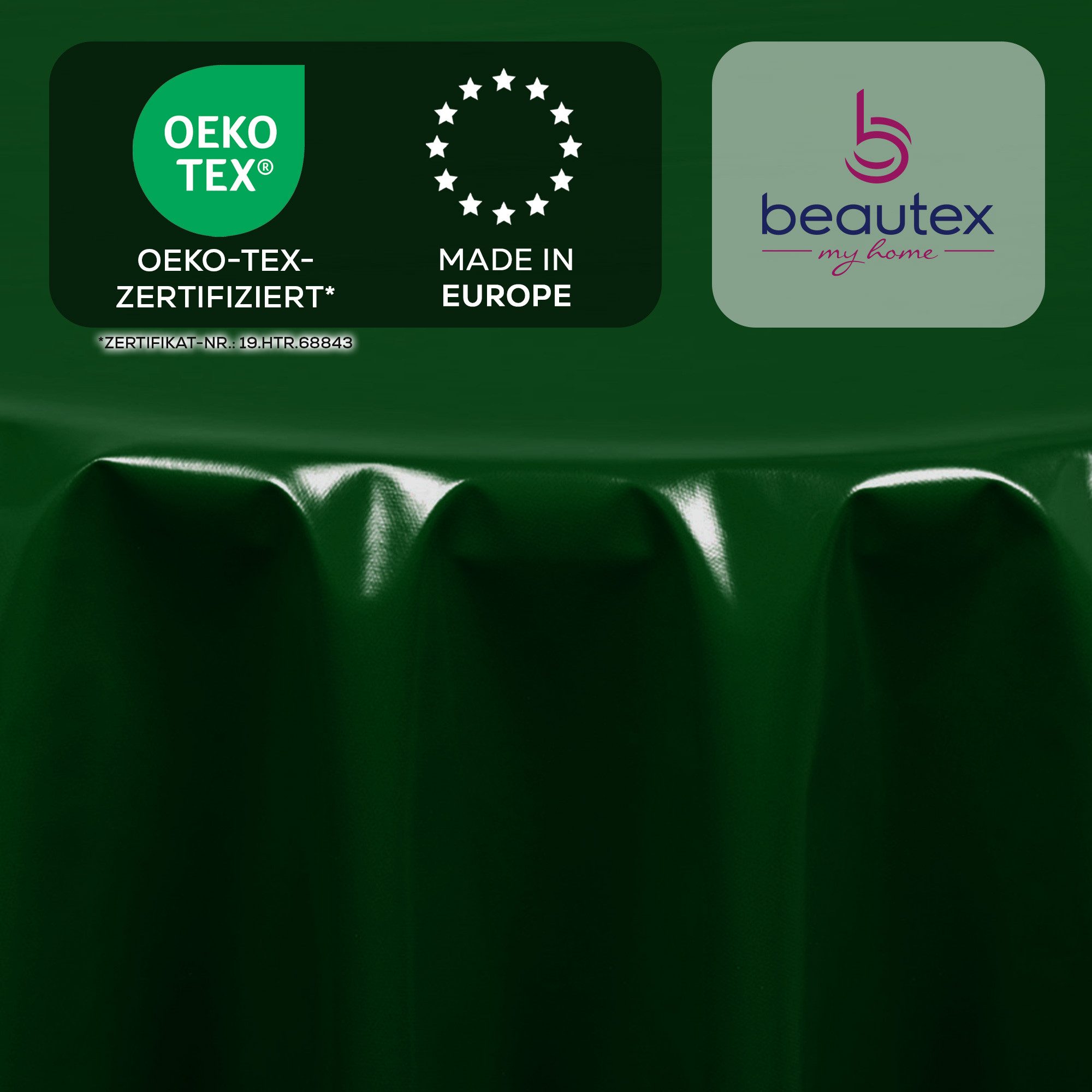 Beautex Tischdecke Wachstuchtischdecke einfarbig abwischbar fleckenabweisend aus uni (1-tlg), Wasserundurchlässig, Strapazierfähig, Zuschneidbar, Pflegeleicht – Bild 4 von 5
