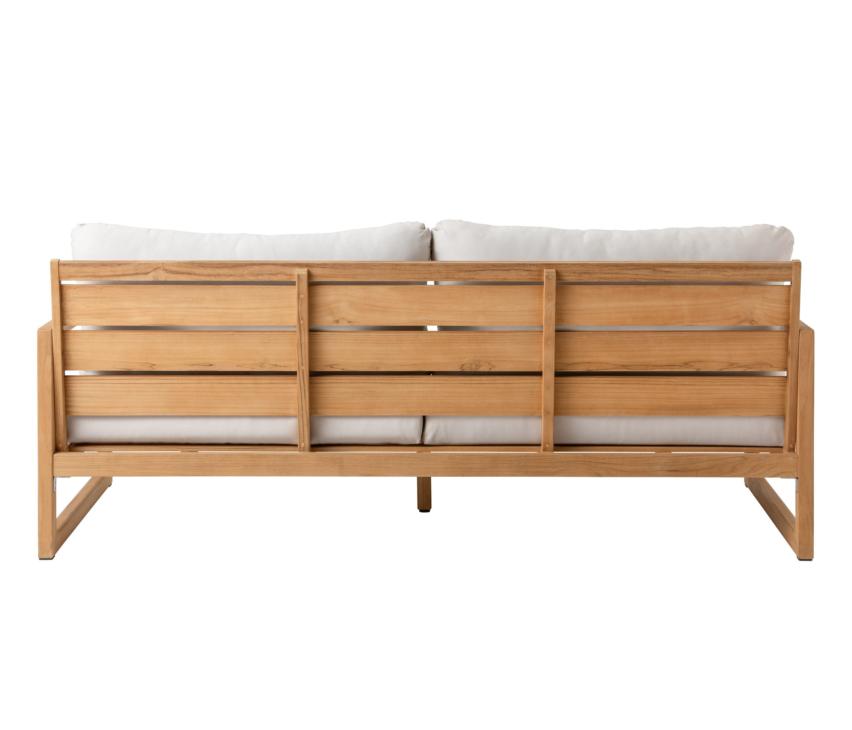Dehner Gartenlounge-Set Lounge-Bank Port-au-Prince, 2-Sitzer, 201.5 x 83 cm, moderne Gartenbank inkl. Polster, aus FSC®-zertifiziertem Teakholz