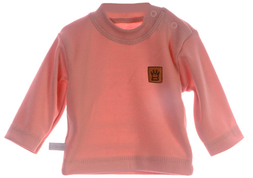 Baby Wickelshirt Hemdchen Erstlingshemdchen Shirt mit Umschlagärmel 50 56 62 68