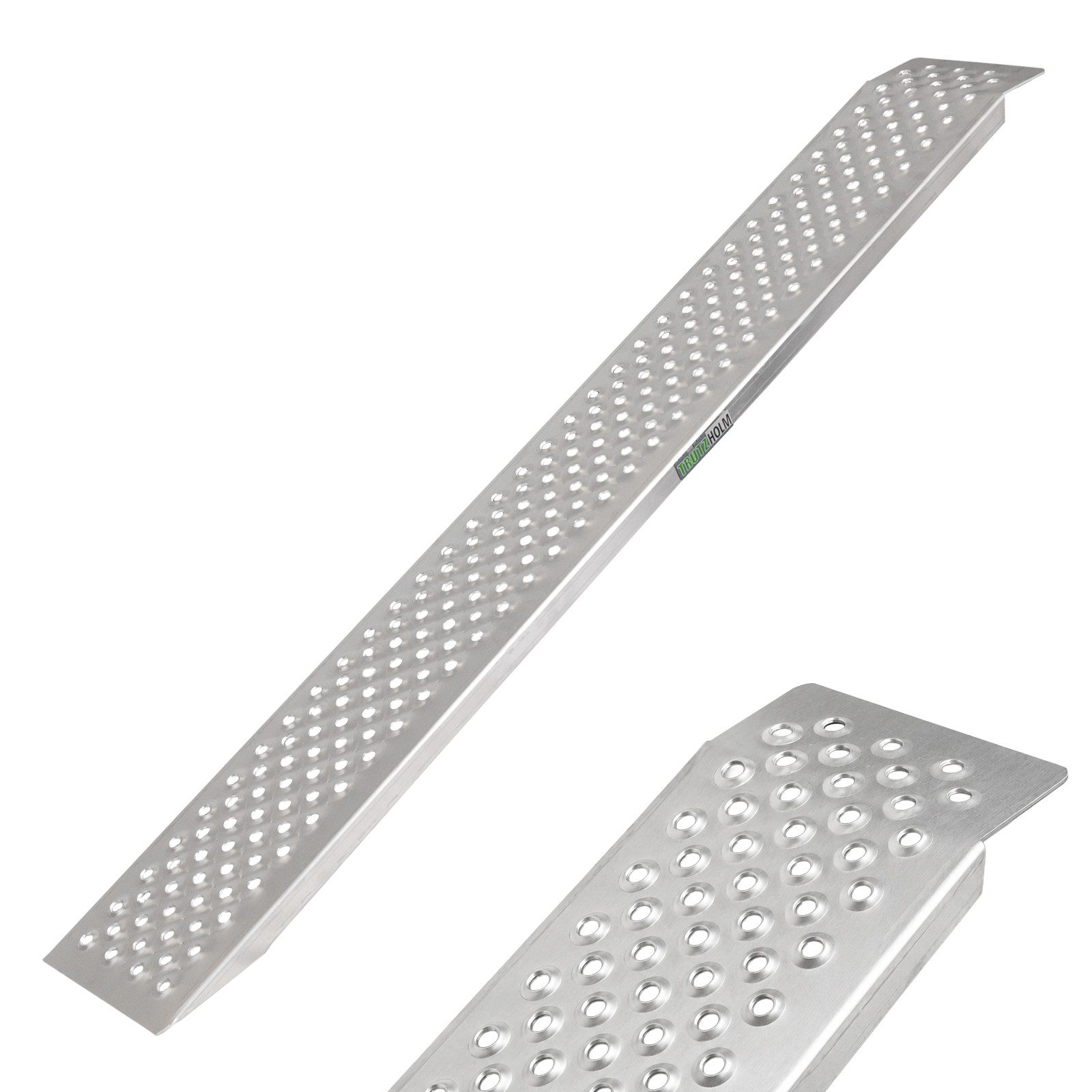 TRUTZHOLM Auffahrrampe 1x Auffahrrampe Alu Länge 150 cm Traglast 200 kg rutschhemmend starr (1-St), Sehr leichte Verladerampe mit hoher Tragkraft für einfaches Handling