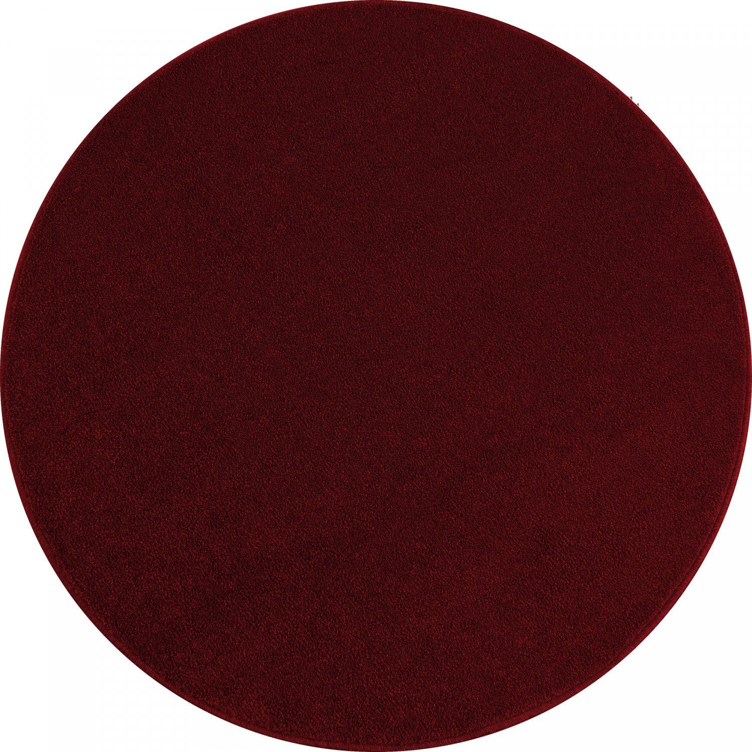 Designteppich Kurzflorteppich Uni Farben Rund 12 mm Flor, Giantore, Rund, Höhe: 12 mm Rot
