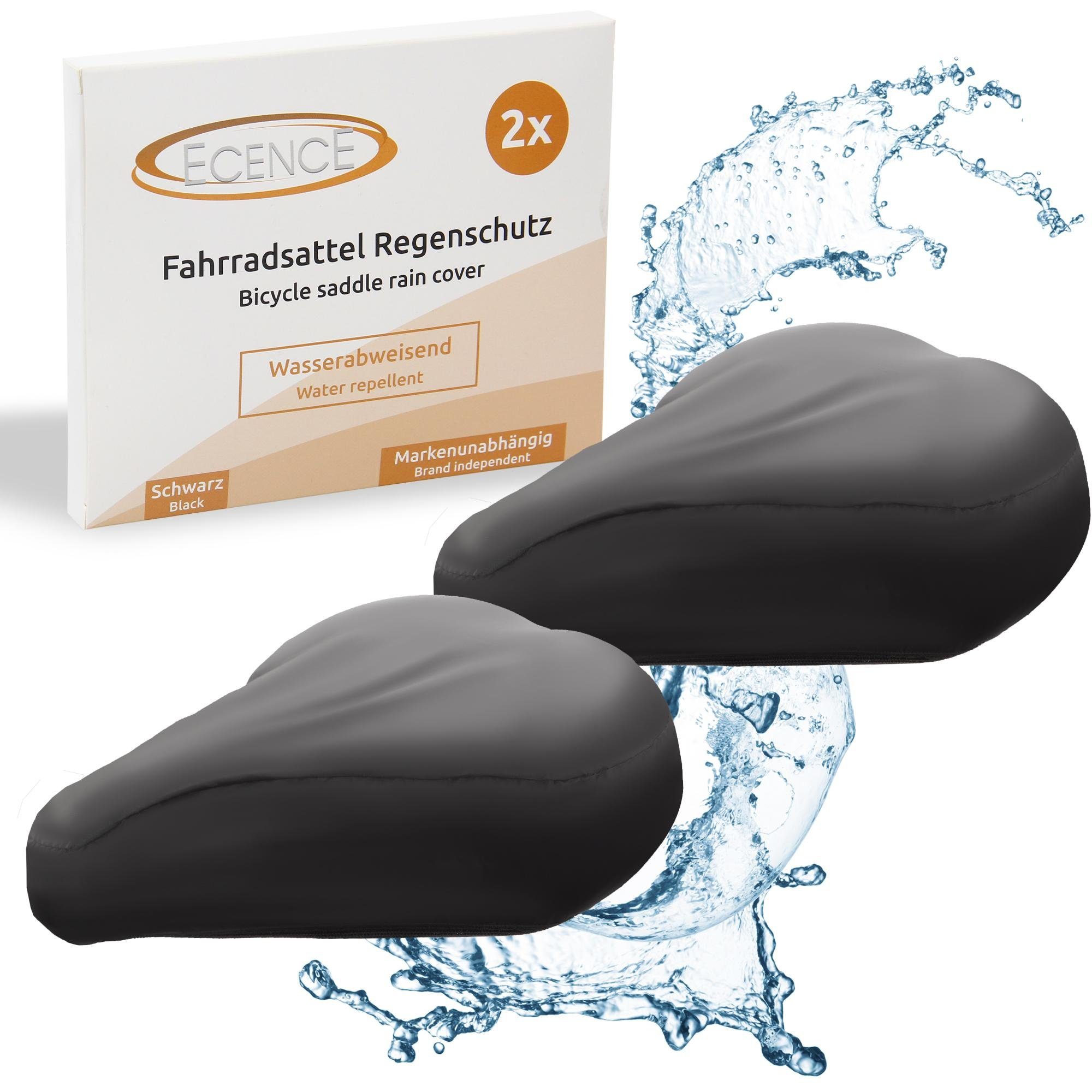 Sattelbezug 2x Sattelüberzug Schwarz Regenschutz