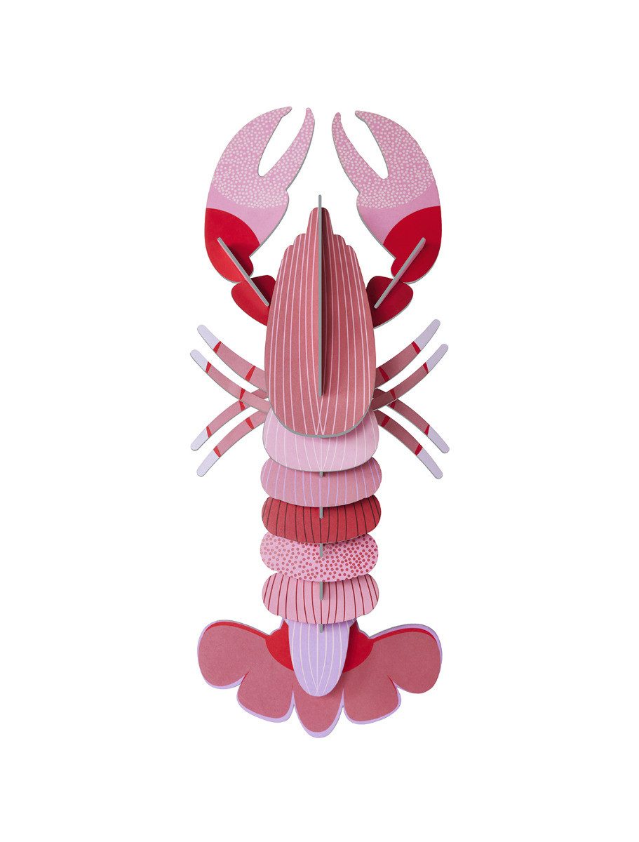 studio ROOF Wanddekoobjekt 3D Deluxe Pinker Hummer (1 St), Zum Zusammenstecken