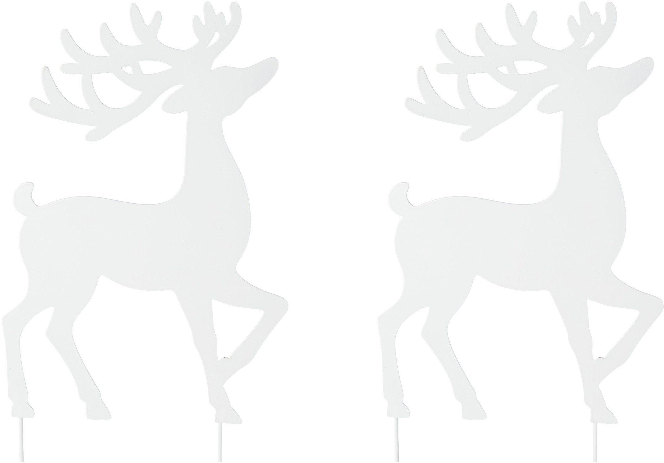 Creativ deco Weihnachtsfigur Weihnachtsdeko (2 St), Hirsch zum Stecken
