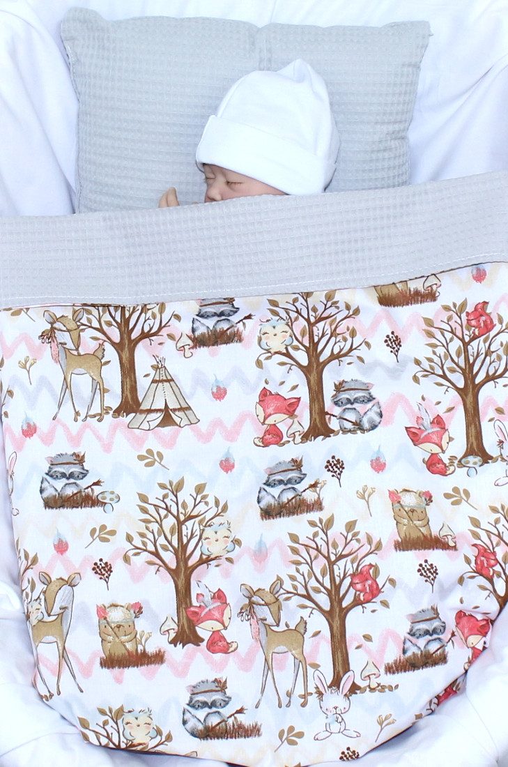 Babydecke Babydecke Waffelpiqué Baumwolle Kuscheldecke Kinderwagendecke, günstig online kaufen