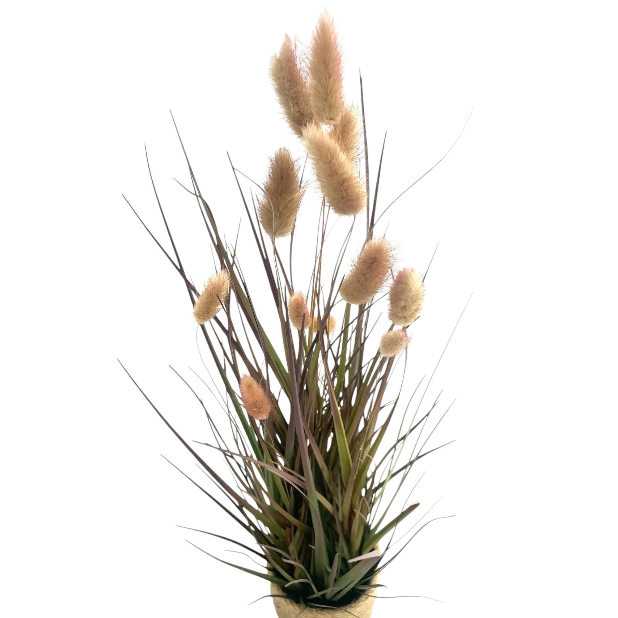 Kunstgras Künstliches Lagurusgras, Kunstgras im Topf ca. 60cm, Gasper