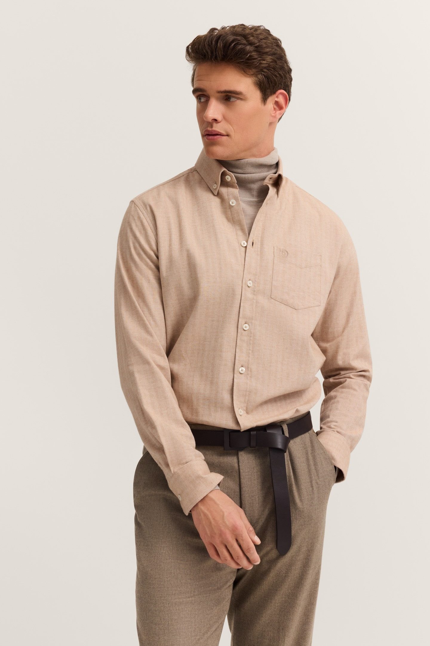 bugatti Langarmhemd Soft Cotton im Modern Fit mit Button-Down Kragen
