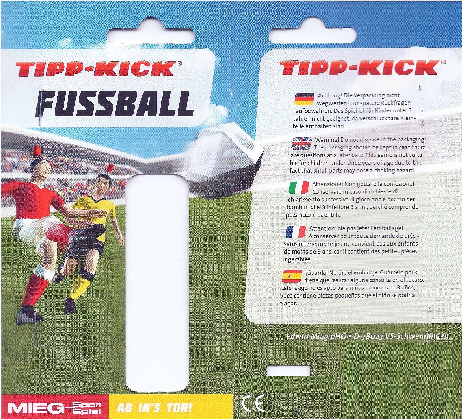 SPANIEN Star Tischfußballspiel Kick Figur Spielfigur Tip Spieler Innenrist Kicker Tipp-Kick