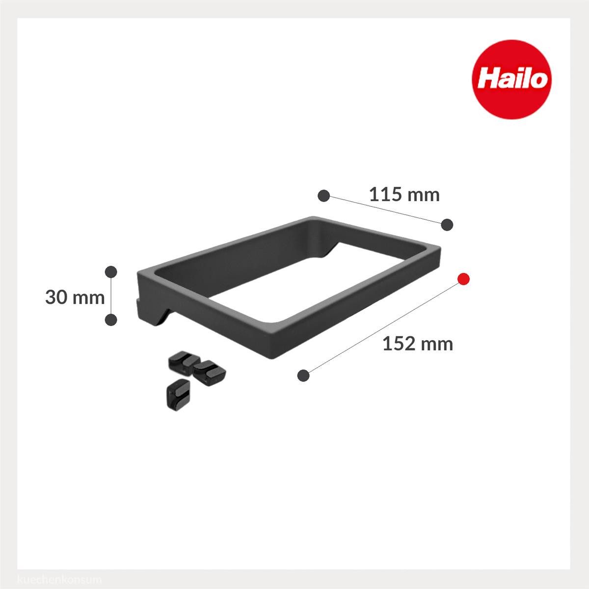 Hailo Einbaumülleimer Hailo Halter 3603951 für Inneneimer 1129889 2,5 Liter dunkelgrau