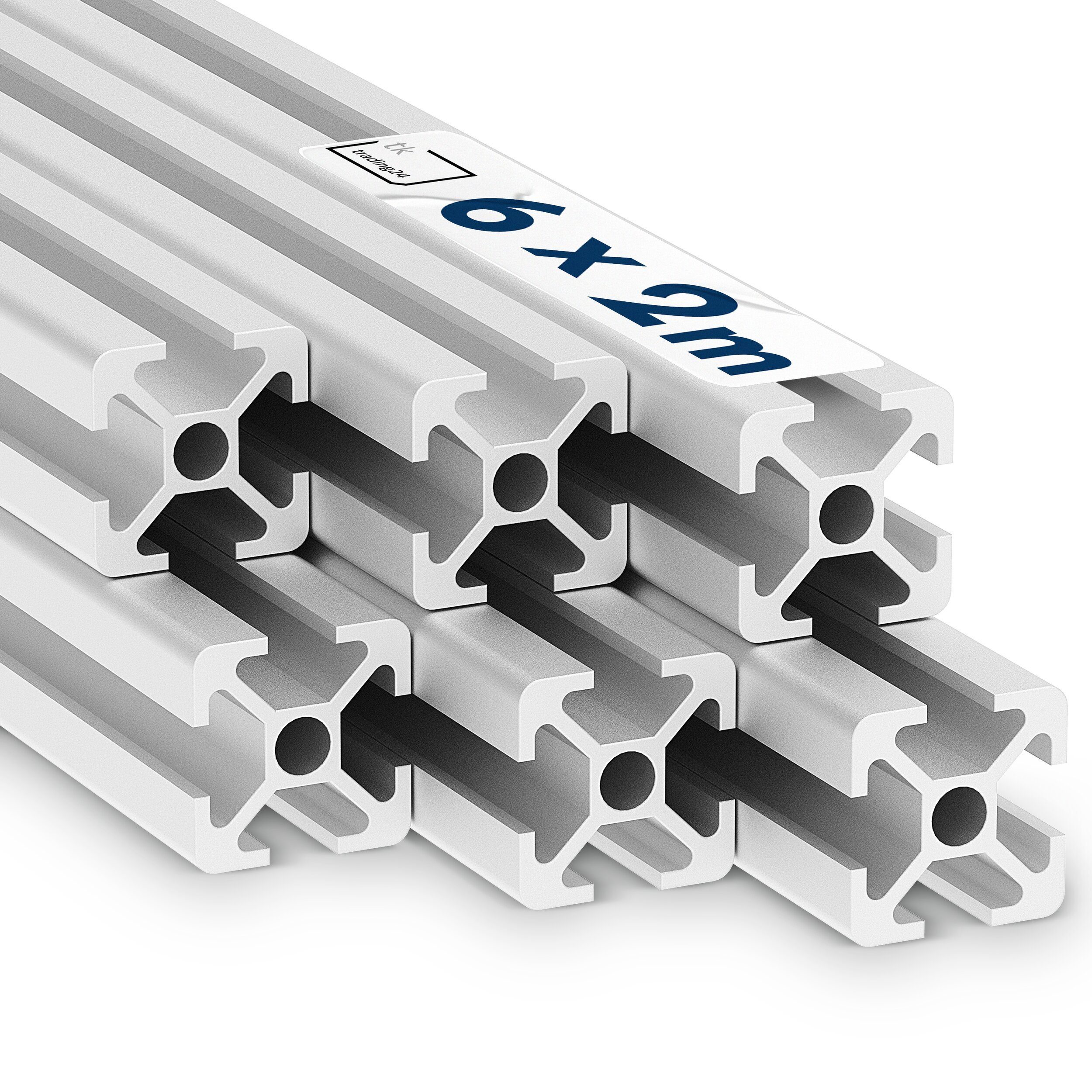 tktrading24 Profil 6x Alu Profil 20x20mm 2m System-, Montage-, Konstruktion günstig online kaufen