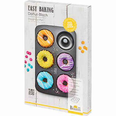 Birkmann Donutplatten Easy Baking Donut-Blech für 6 Donuts, Stahl