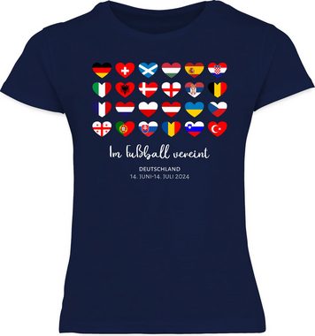 Shirtracer T-Shirt Im Fußball vereint - Deutschland EM 2024 Länder 2024 Fussball EM Fanartikel